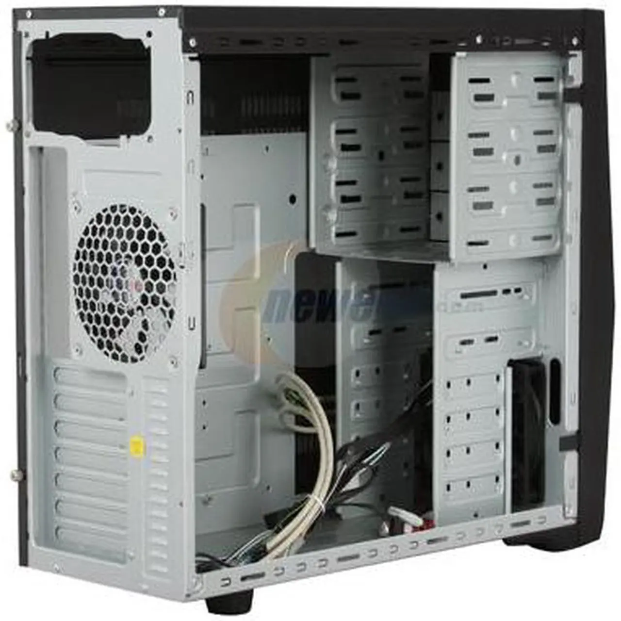 Alt view image 6 of 11 - GMC X-7 Black ABS / SECC steel Gaming ATX Mid Tower Computer Case w/ three fans- 1x 120mm front fan, 1x 120mm rear fan, 1x 80mm side-panel fan