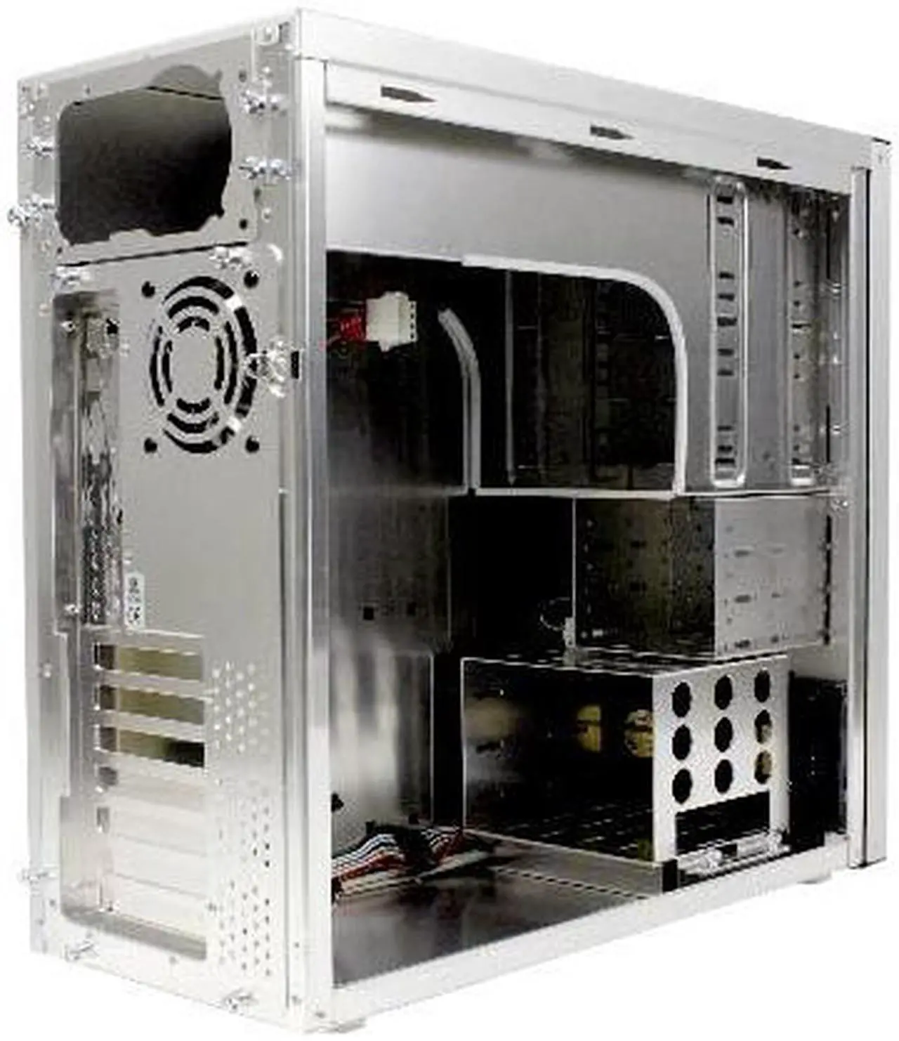 Alt view image 6 of 10 - LIAN LI PC-60USB B2 Silver Aluminum ATX Mid Tower Computer Case
