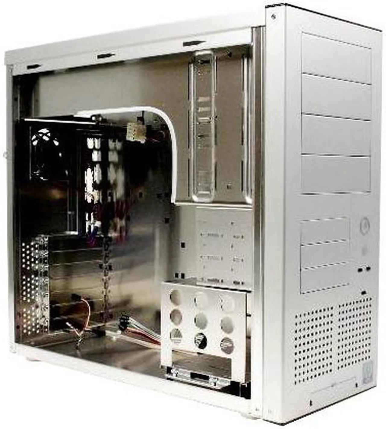 Alt view image 4 of 10 - LIAN LI PC-60USB B2 Silver Aluminum ATX Mid Tower Computer Case
