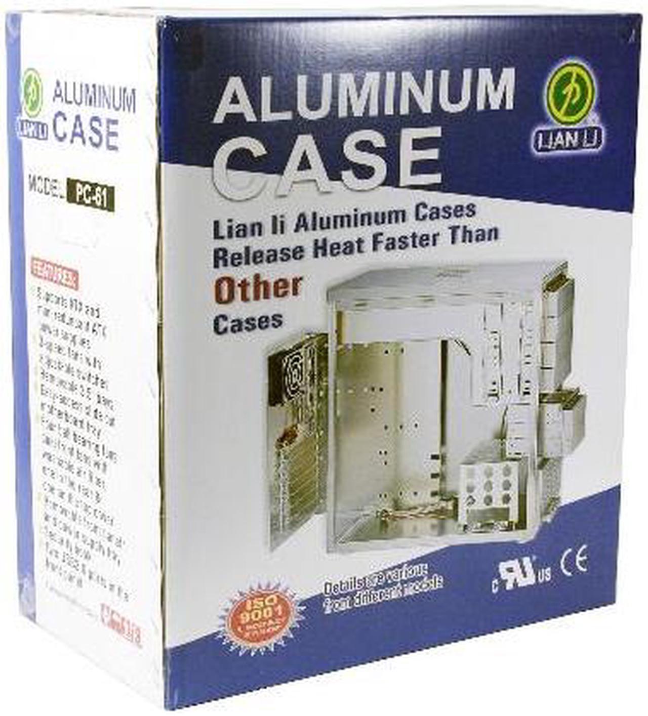 Alt view image 11 of 11 - LIAN LI PC-61 USB Black Aluminum ATX Mid Tower Computer Case