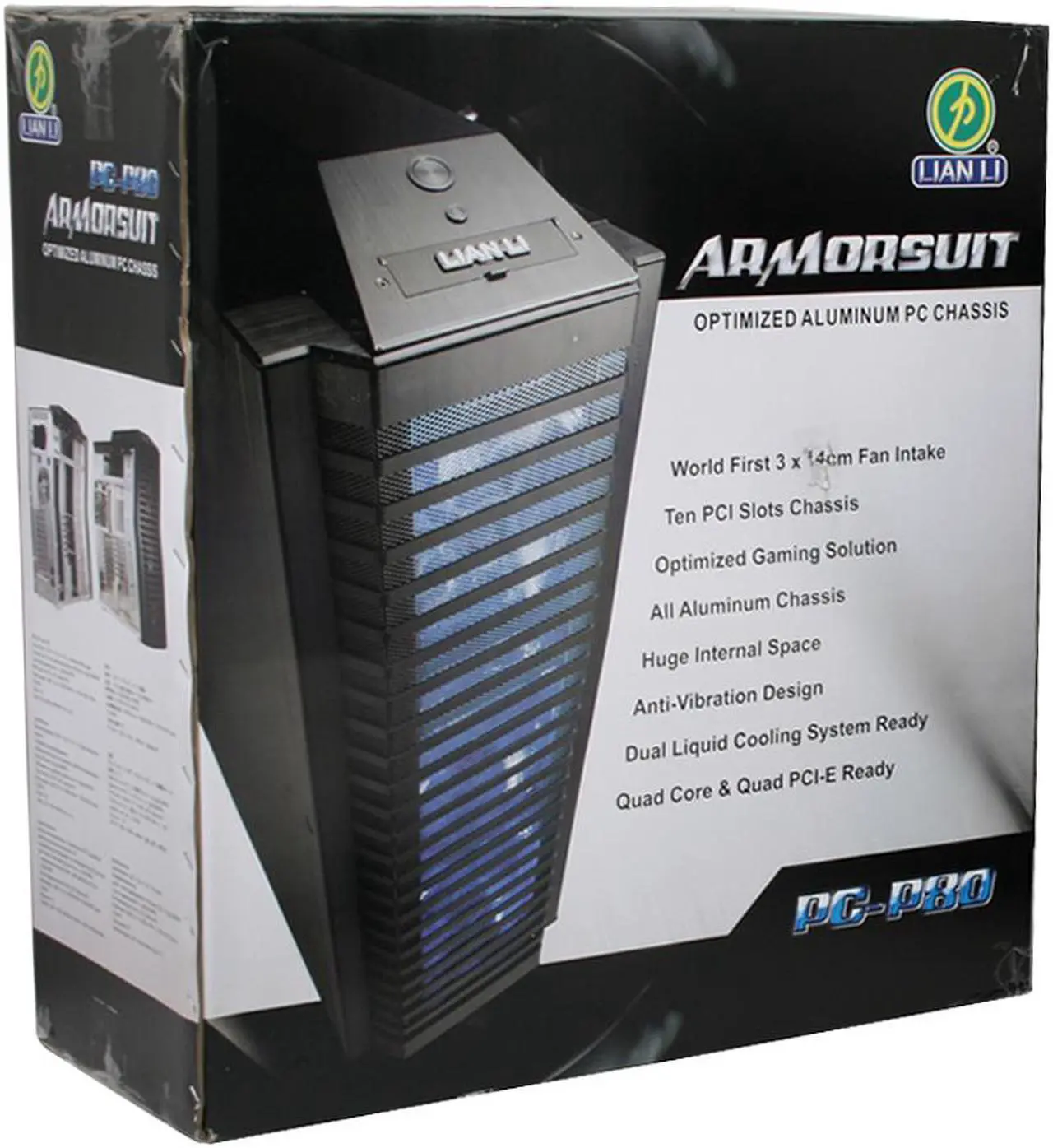 Alt view image 15 of 15 - LIAN LI PC-P80 Black Aluminum ATX Full Tower Computer Case
