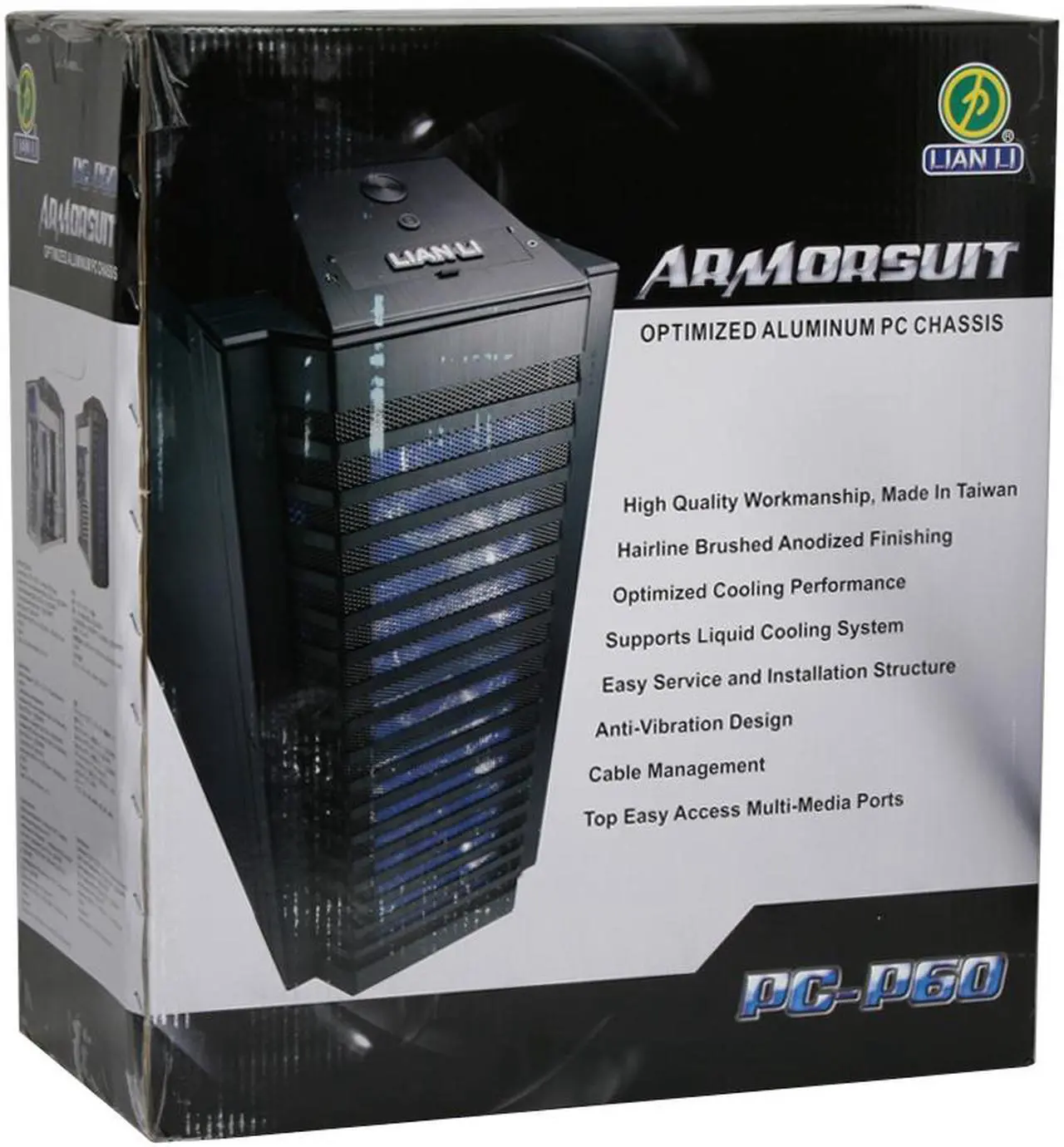 Alt view image 14 of 14 - LIAN LI ARMORSUIT PC-P60 Black Aluminum ATX Mid Tower Computer Case