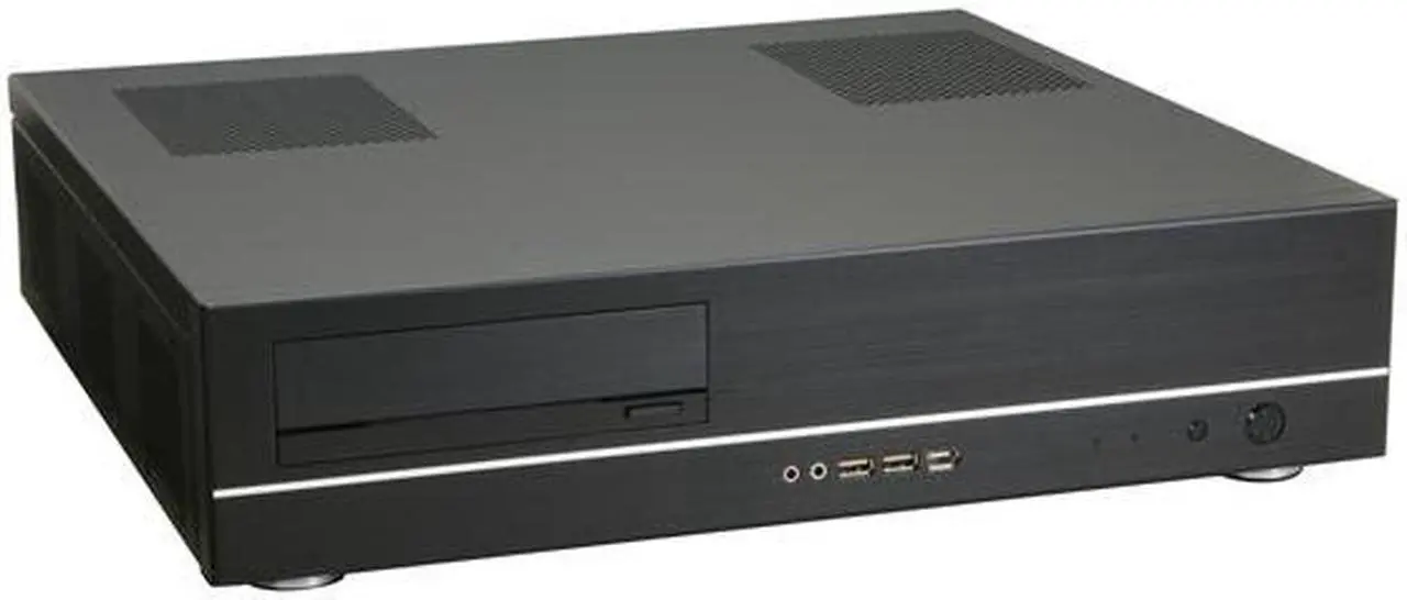 LIAN LI Black Aluminum PC-C37B Micro ATX Media Center / HTPC Case