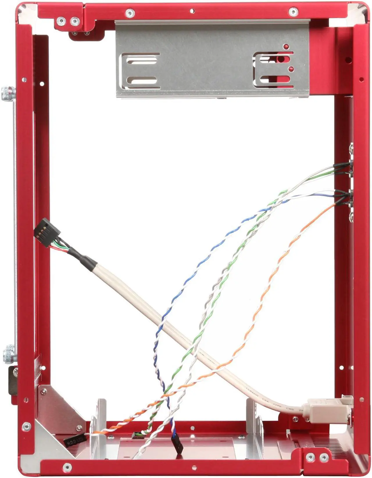 Alt view image 5 of 8 - LIAN LI PC-Q07R Red Aluminum Mini-ITX Tower Computer Case