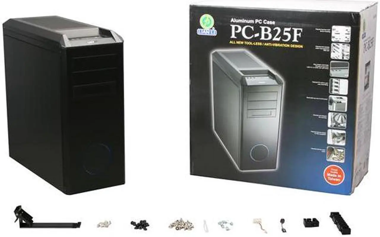 Alt view image 10 of 10 - LIAN LI PC-B25F Black Aluminum ATX Mid Tower Computer Case