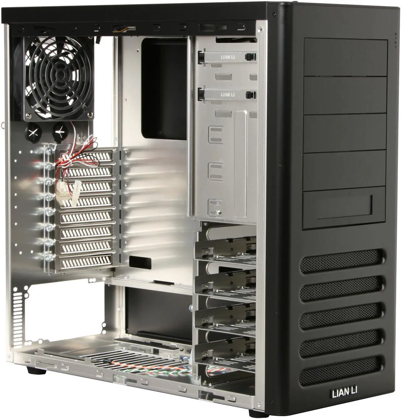 Alt view image 7 of 10 - LIAN LI PC-7FNW Black Aluminum ATX Mid Tower Computer Case