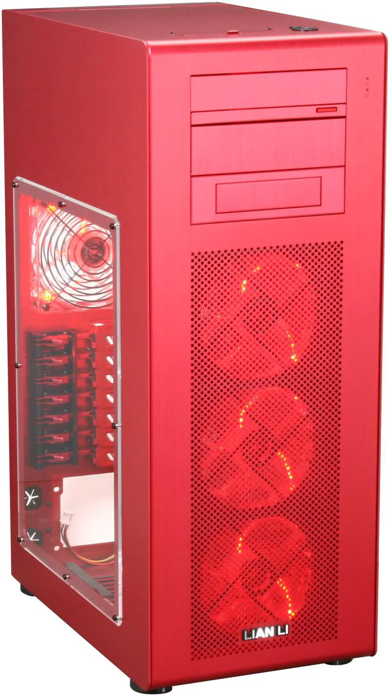 Main image of LIAN LI PC-X900R Red Aluminum ATX Mid Tower Computer Case