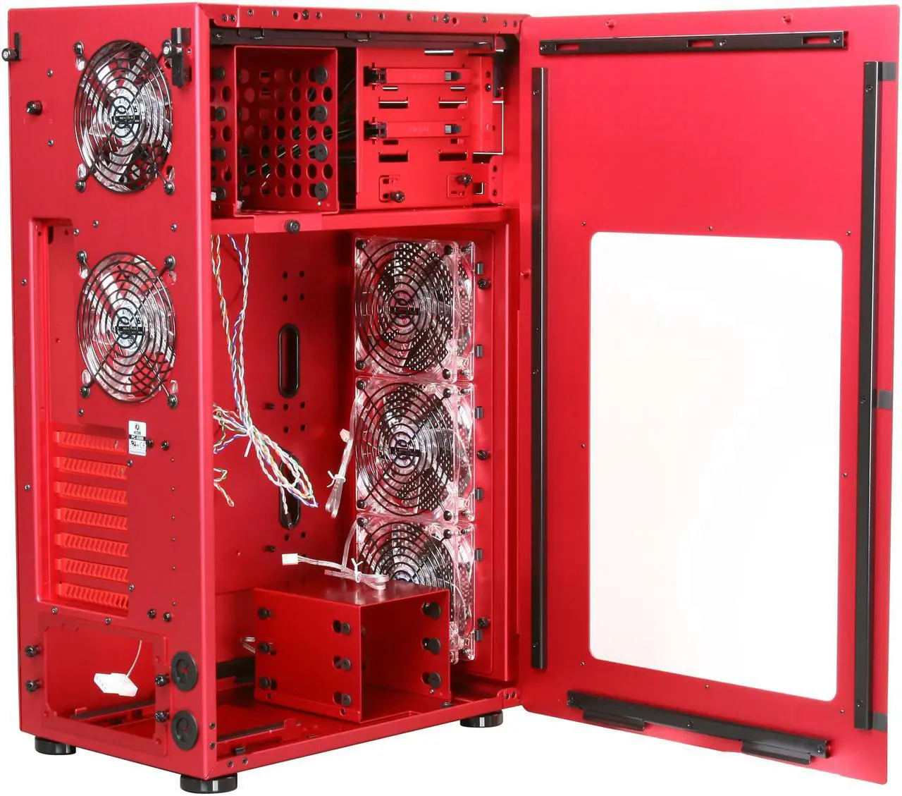 Alt view image 5 of 10 - LIAN LI PC-X900R Red Aluminum ATX Mid Tower Computer Case