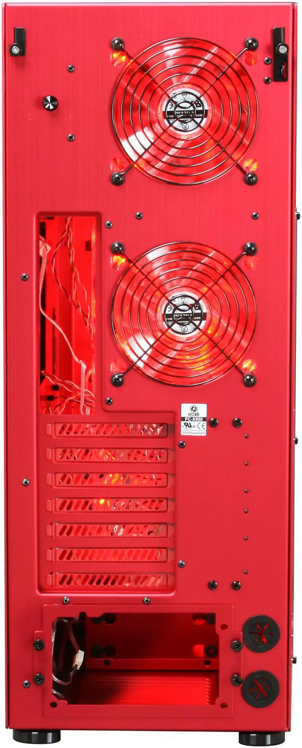 Alt view image 9 of 10 - LIAN LI PC-X900R Red Aluminum ATX Mid Tower Computer Case