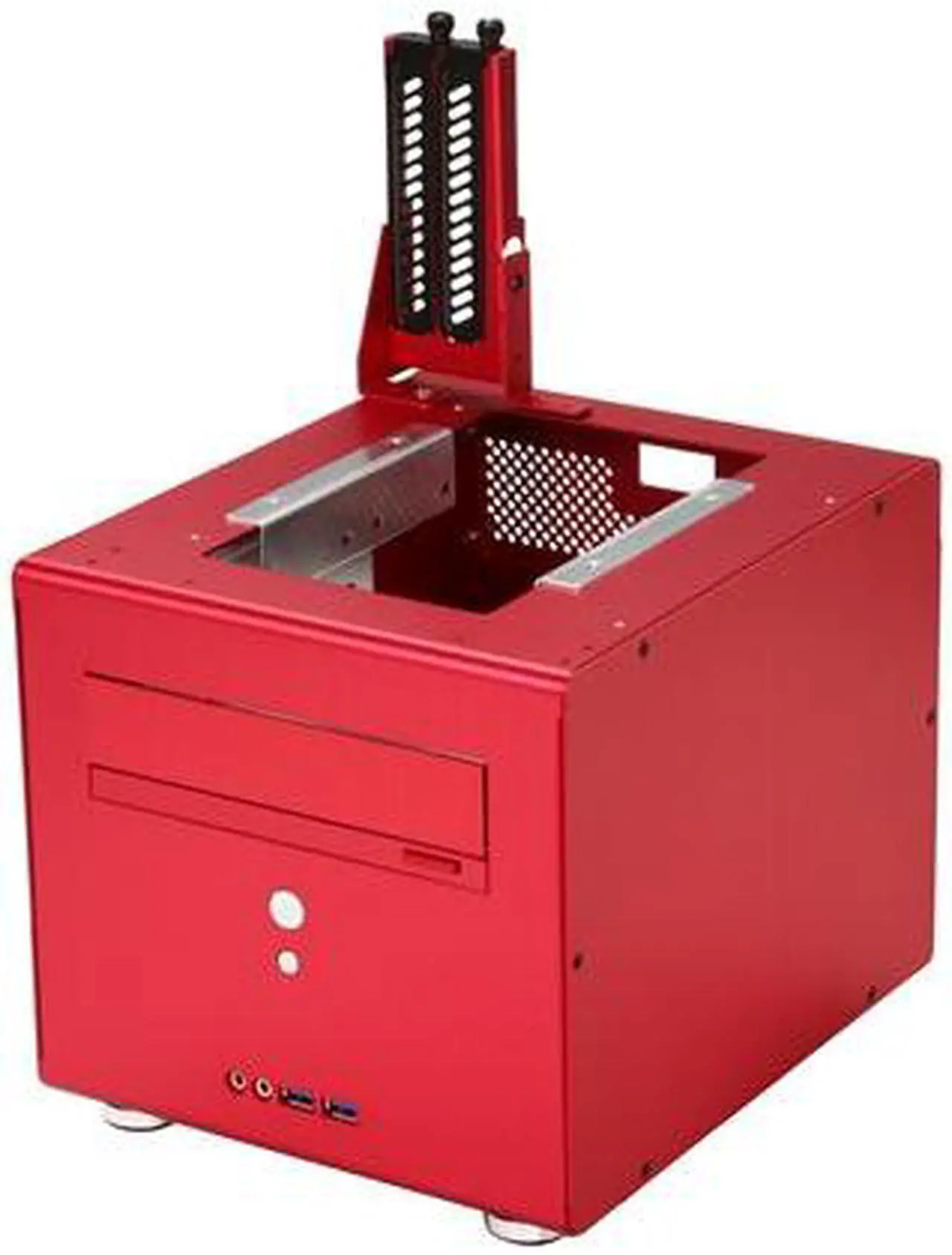 Main image of LIAN LI PC-Q06R Red Aluminum Mini-ITX Test Bench Computer Case