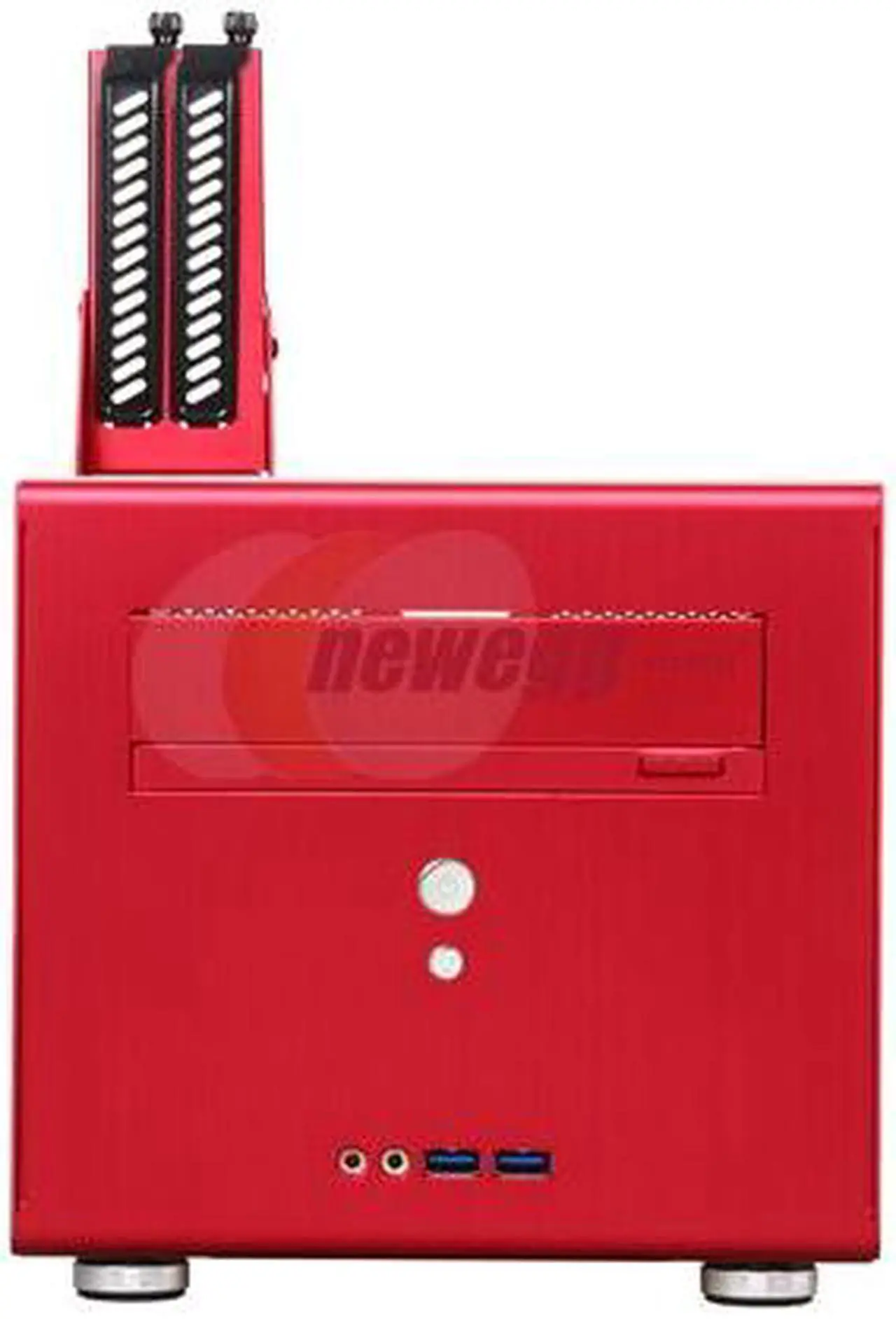 Alt view image 2 of 6 - LIAN LI PC-Q06R Red Aluminum Mini-ITX Test Bench Computer Case