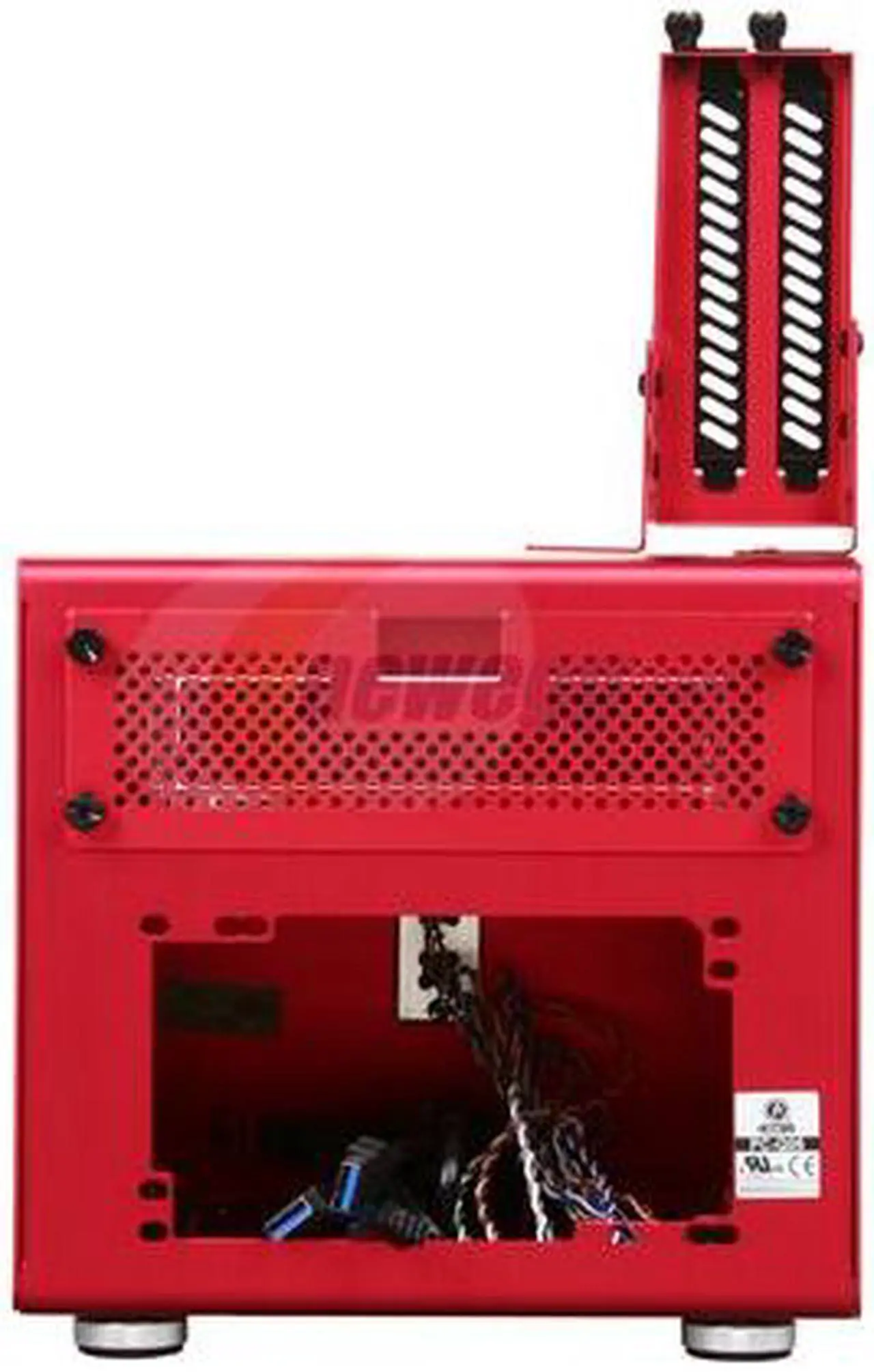 Alt view image 4 of 6 - LIAN LI PC-Q06R Red Aluminum Mini-ITX Test Bench Computer Case