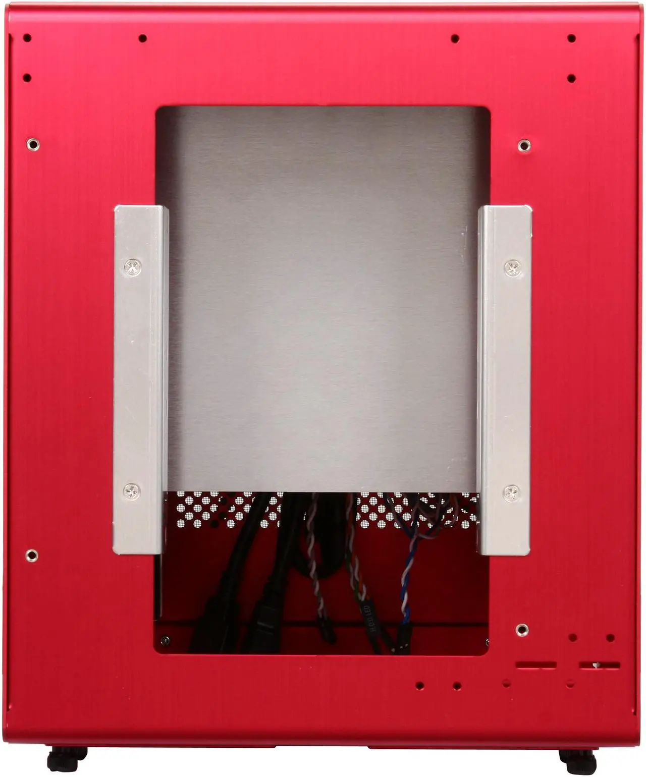 Alt view image 5 of 6 - LIAN LI PC-Q06R Red Aluminum Mini-ITX Test Bench Computer Case