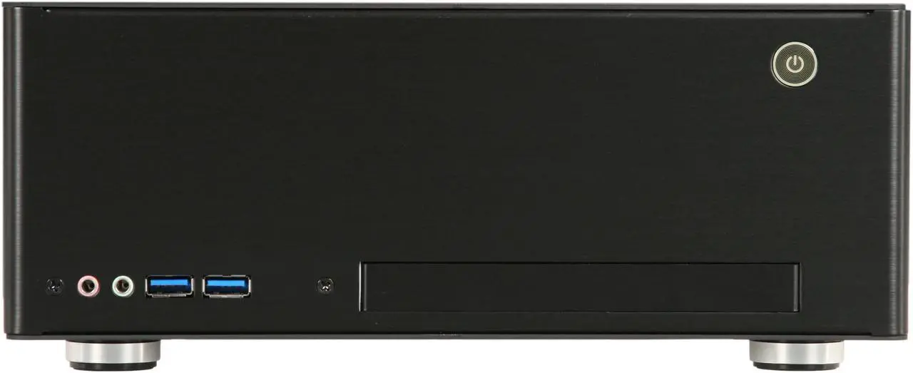 Alt view image 2 of 7 - LIAN LI PC-Q09B Black Aluminum Mini-ITX Desktop Computer Case 110W Adapter Power Supply