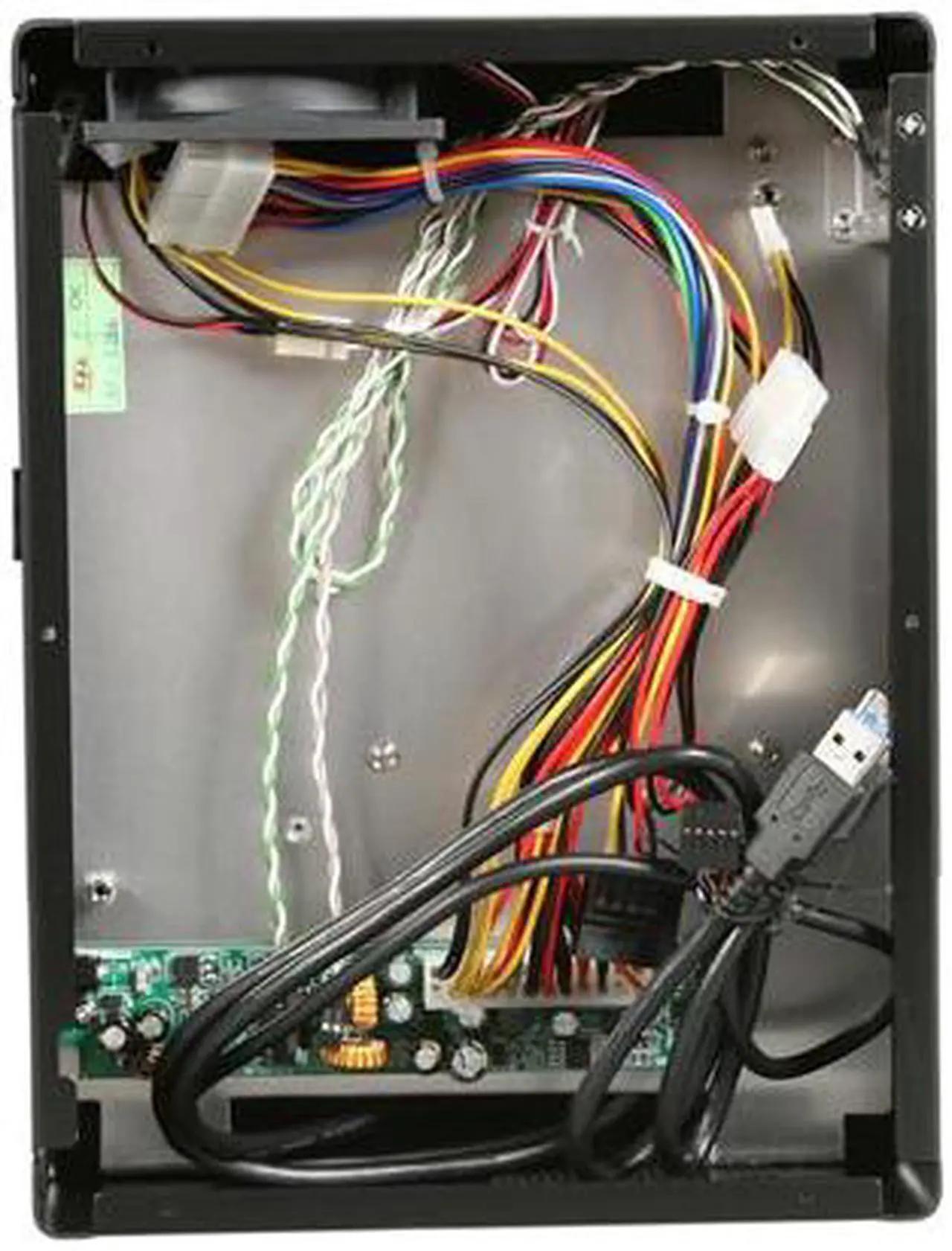Alt view image 6 of 7 - LIAN LI PC-Q09B Black Aluminum Mini-ITX Desktop Computer Case 110W Adapter Power Supply