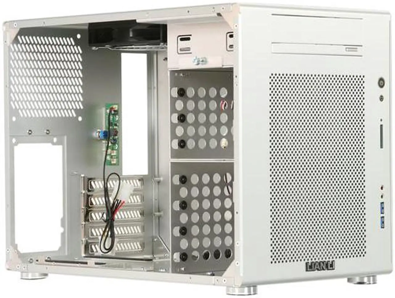 Alt view image 7 of 8 - LIAN LI PC-V354A Silver Aluminum Micro ATX Mini Tower Computer Case