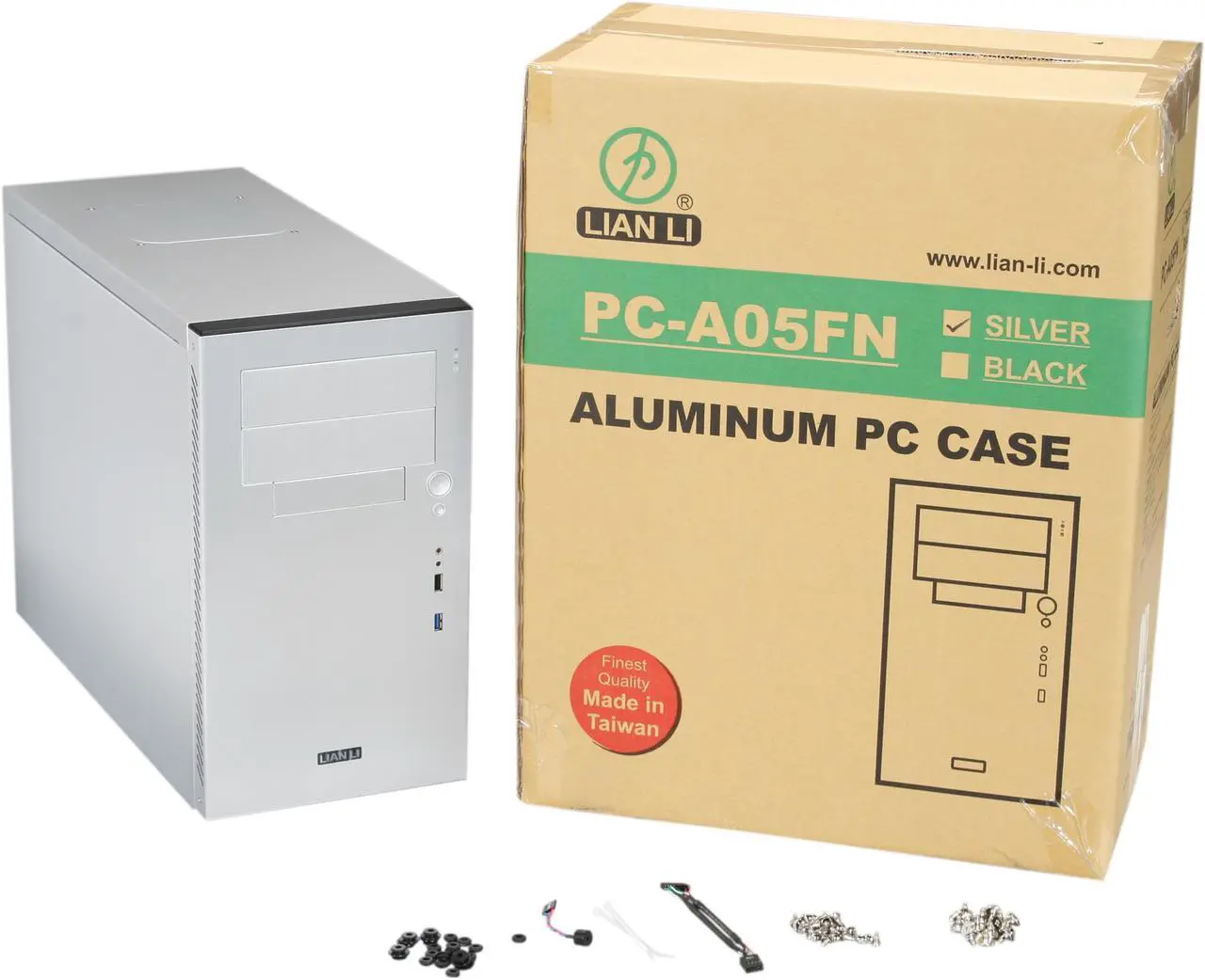 Alt view image 9 of 9 - LIAN LI PC-A05FNA Silver Aluminum ATX Mid Tower Computer Case