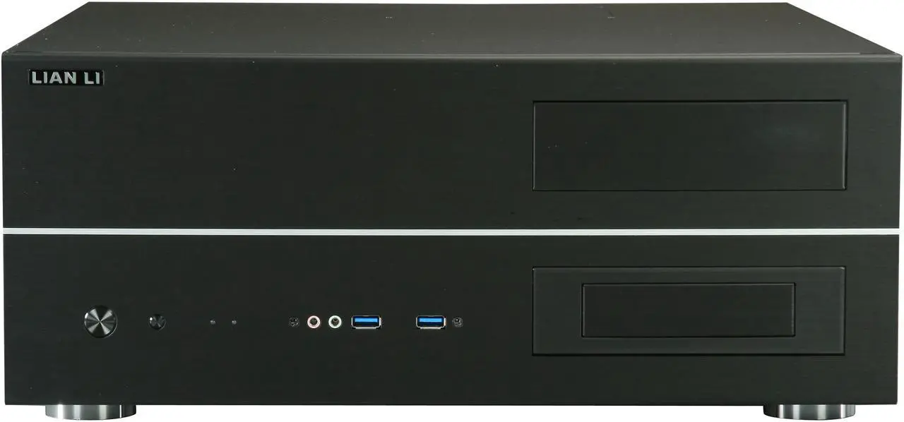 Alt view image 2 of 8 - LIAN LI Black Aluminum PC-C32B USB3.0 ATX Media Center / HTPC Case