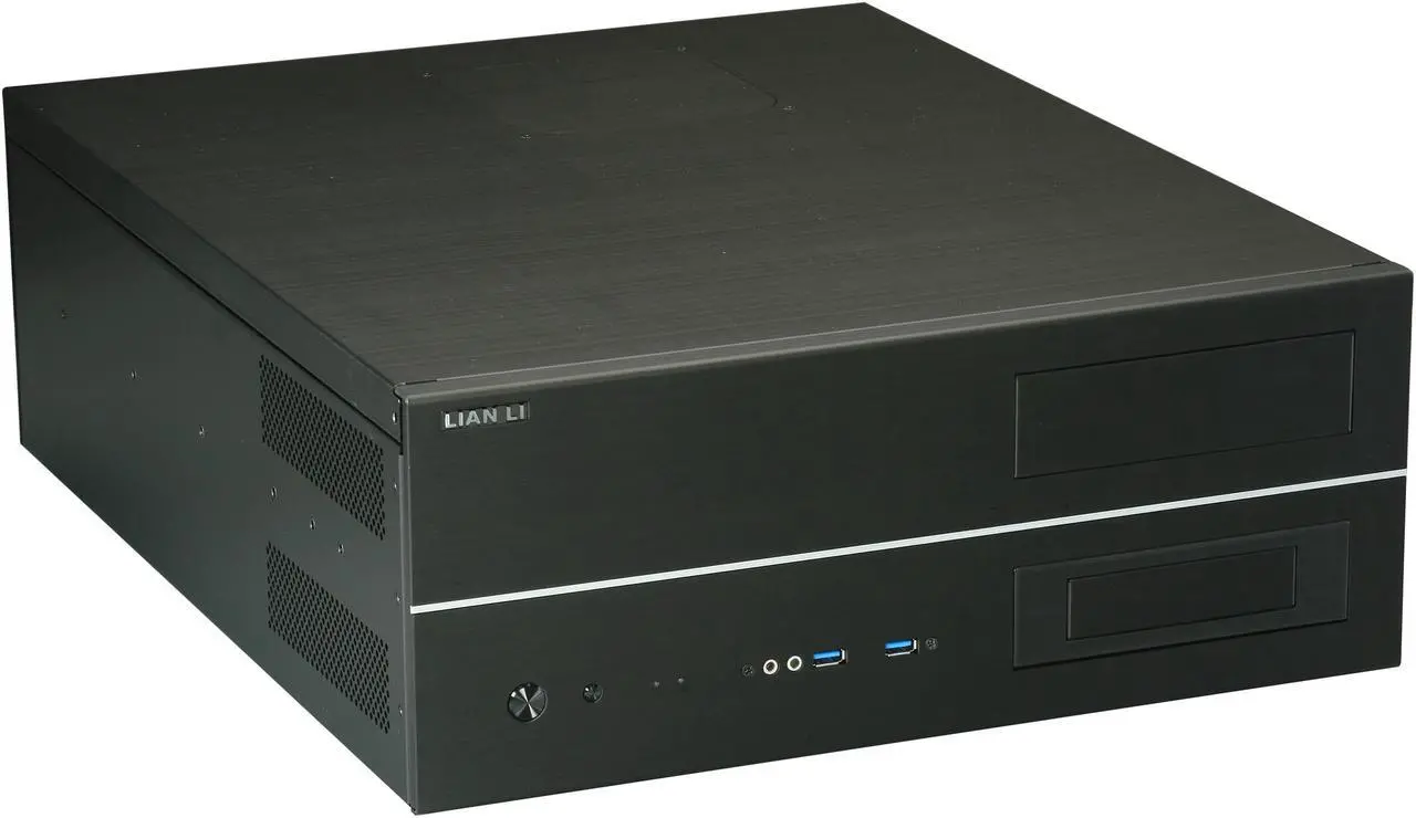 Alt view image 3 of 8 - LIAN LI Black Aluminum PC-C32B USB3.0 ATX Media Center / HTPC Case