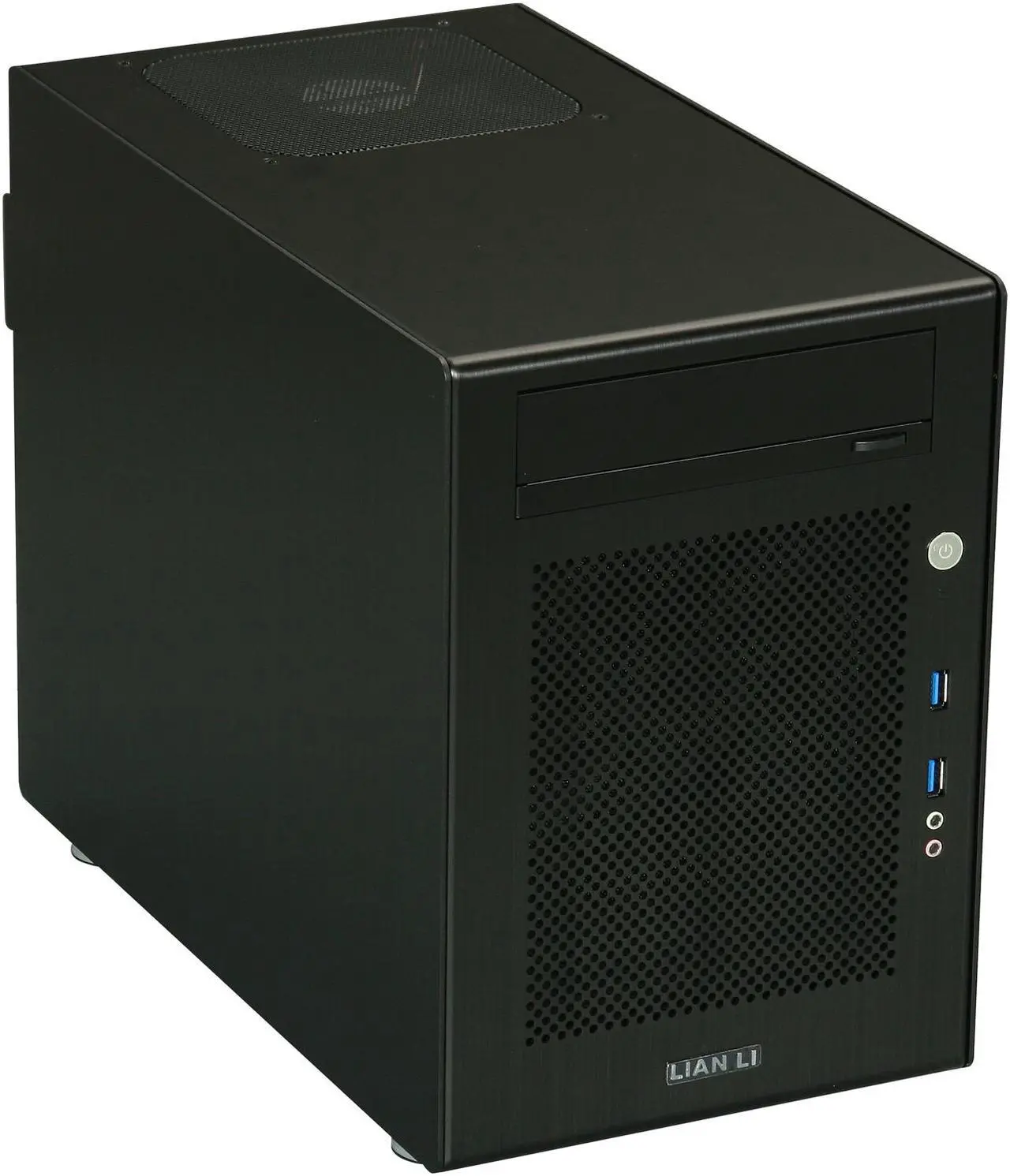 Main image of LIAN LI Black Aluminum PC-Q18B Mini ITX Media Center / HTPC Case