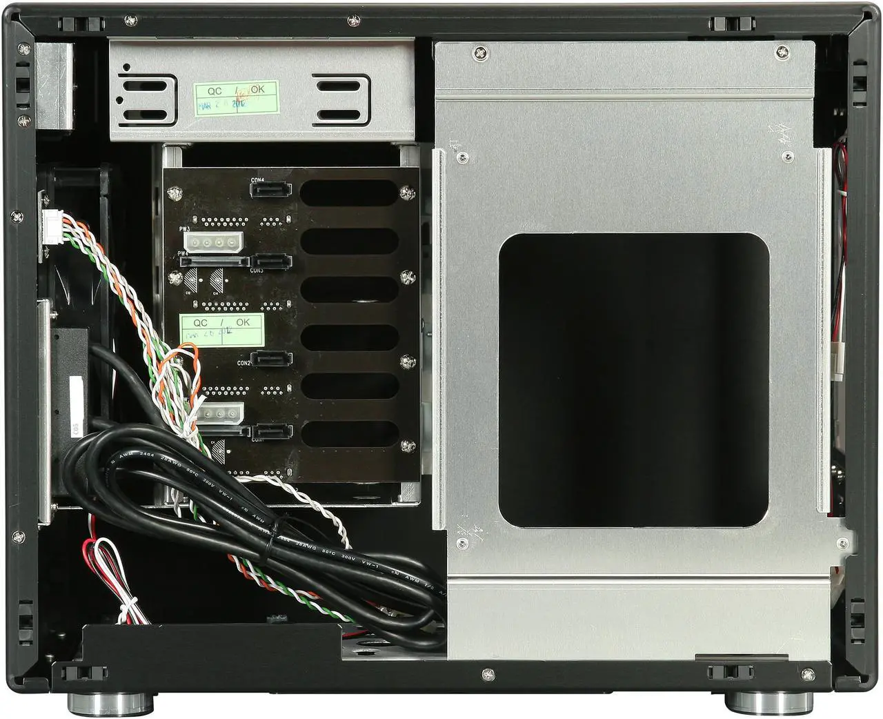 Alt view image 8 of 11 - LIAN LI Black Aluminum PC-Q18B Mini ITX Media Center / HTPC Case