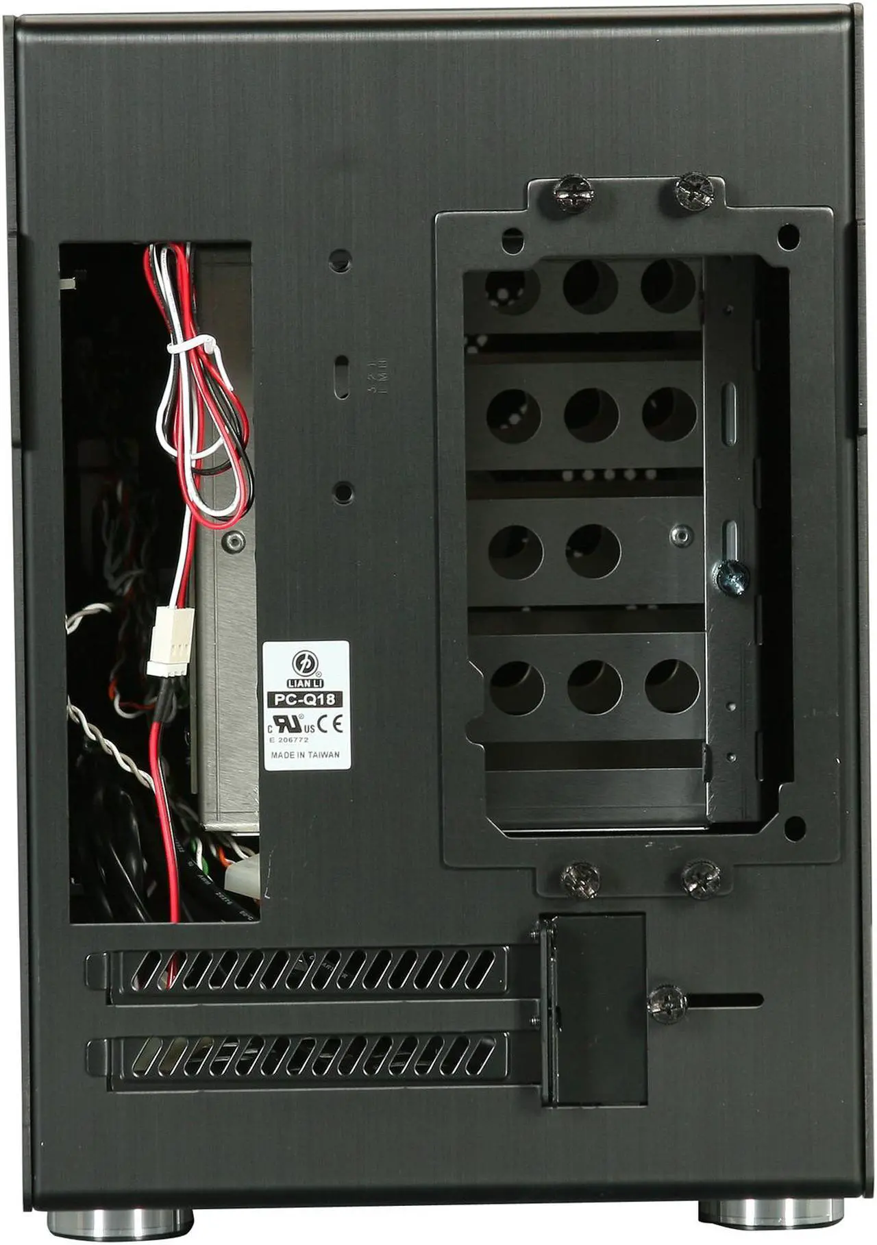 Alt view image 9 of 11 - LIAN LI Black Aluminum PC-Q18B Mini ITX Media Center / HTPC Case