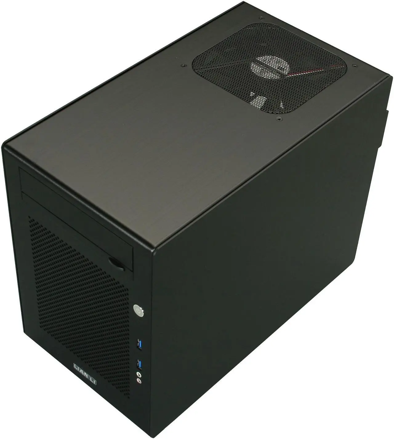 Alt view image 10 of 11 - LIAN LI Black Aluminum PC-Q18B Mini ITX Media Center / HTPC Case