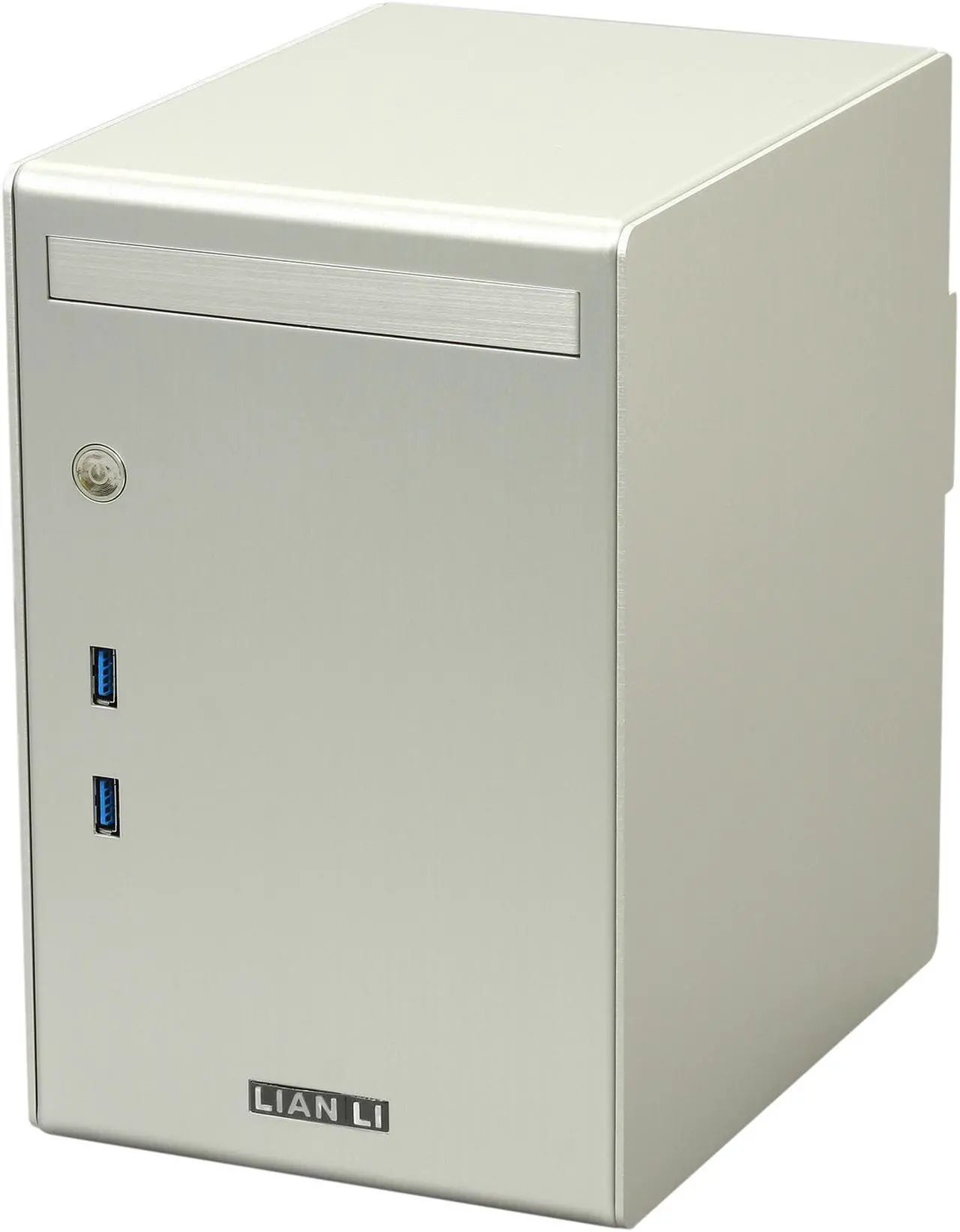 Alt view image 3 of 9 - LIAN LI PC-Q02A Silver Aluminum Mini-ITX Tower Computer Case 300W 80-PLUS Power Supply