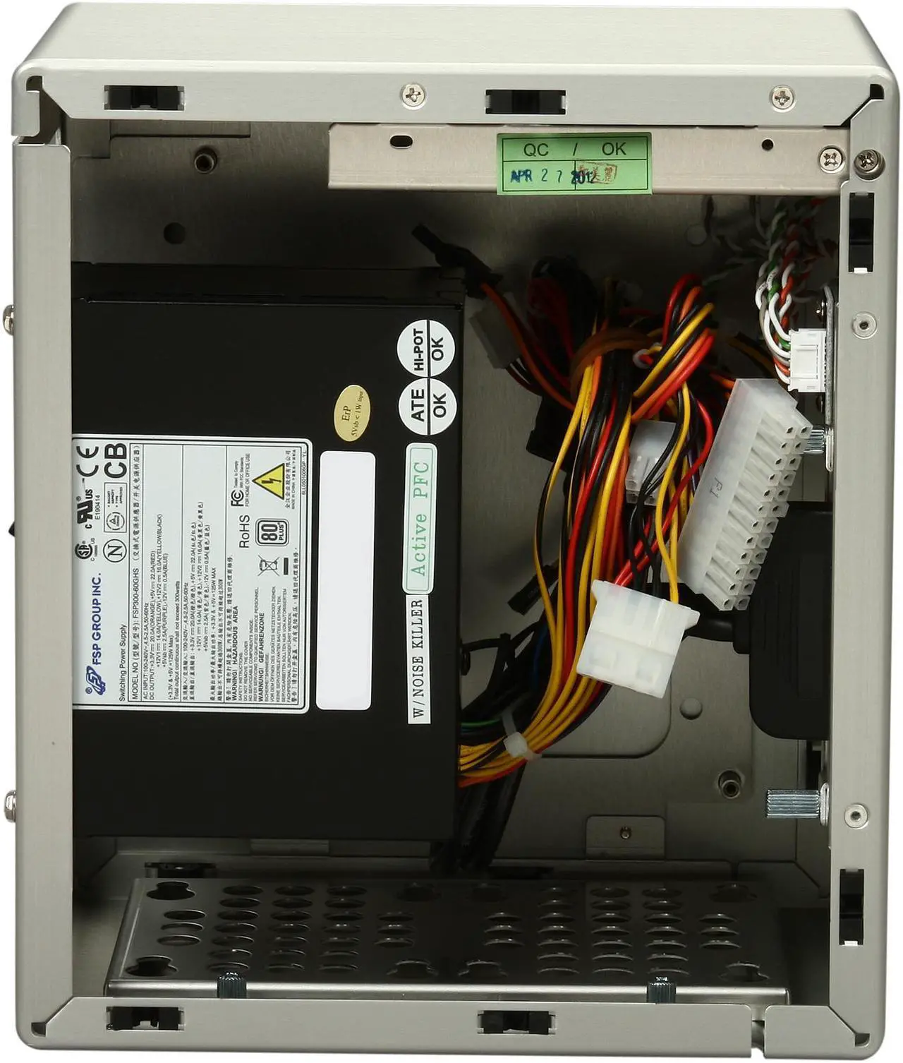 Alt view image 6 of 9 - LIAN LI PC-Q02A Silver Aluminum Mini-ITX Tower Computer Case 300W 80-PLUS Power Supply