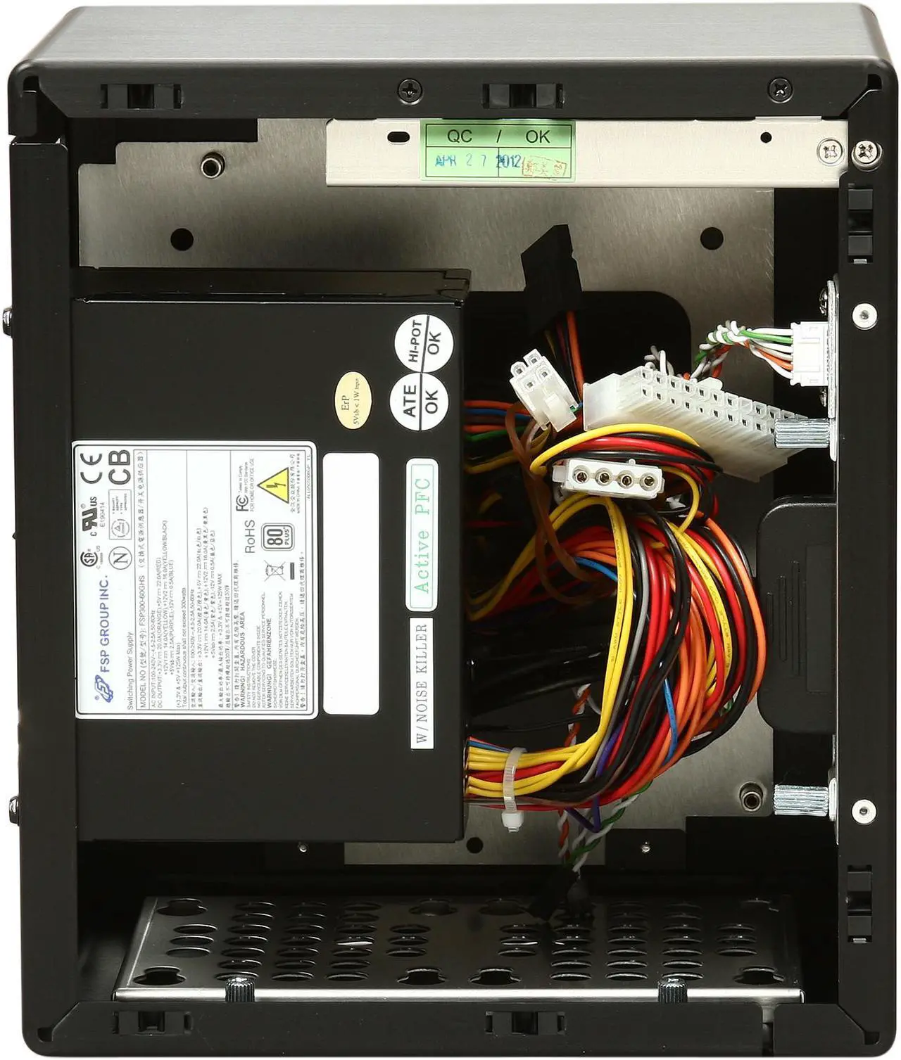 Alt view image 6 of 9 - LIAN LI PC-Q02B Black Aluminum Mini-ITX Tower Computer Case 300W 80-PLUS Power Supply