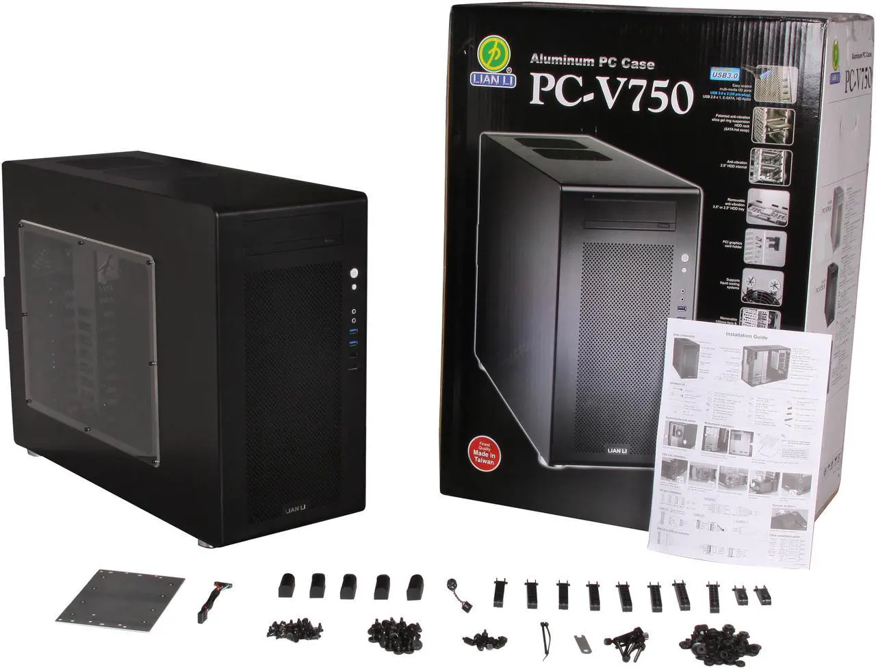 Alt view image 10 of 10 - LIAN LI PC-V750WX Black Aluminum ATX Full Tower Computer Case