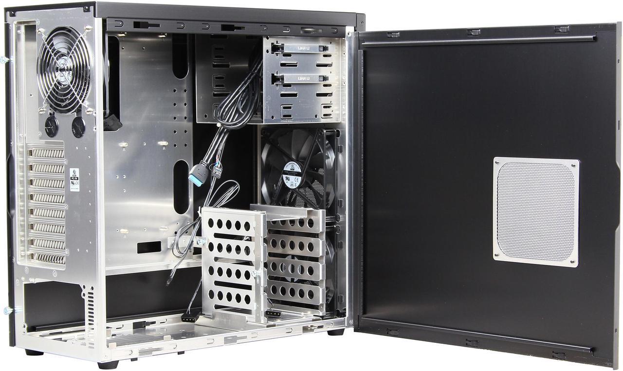 Alt view image 7 of 10 - LIAN LI PC-7HB Black Aluminum ATX Mid Tower Computer Case