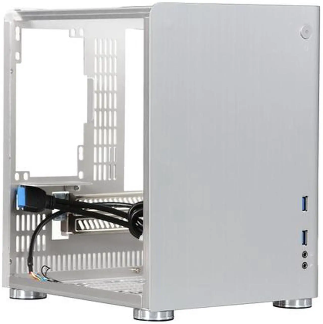 Alt view image 7 of 7 - LIAN LI PC-Q01A Silver Aluminum Mini-ITX Tower Computer Case