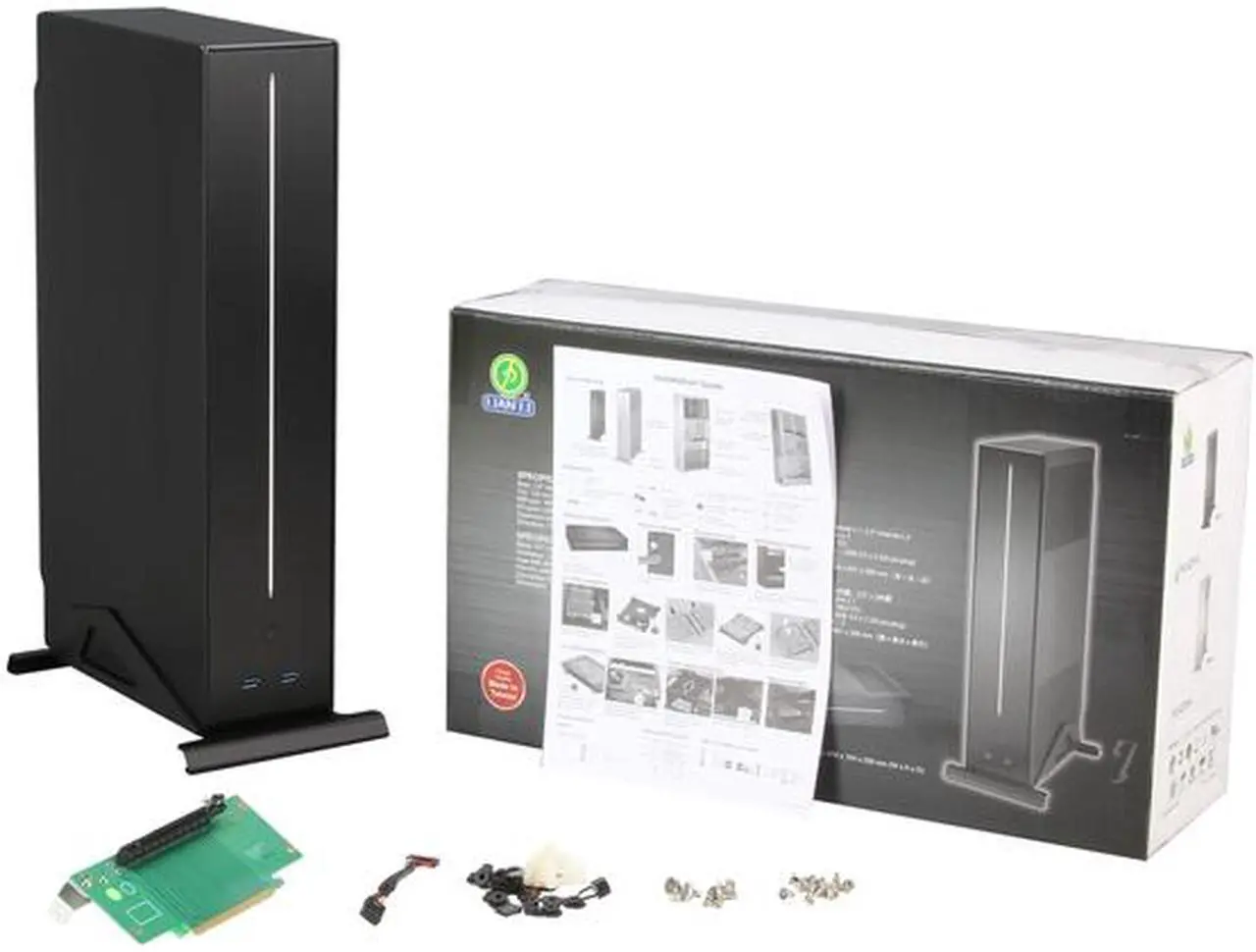 Alt view image 8 of 8 - Lian Li PC-Q19B Black Aluminum Mini-ITX Tower Chassis