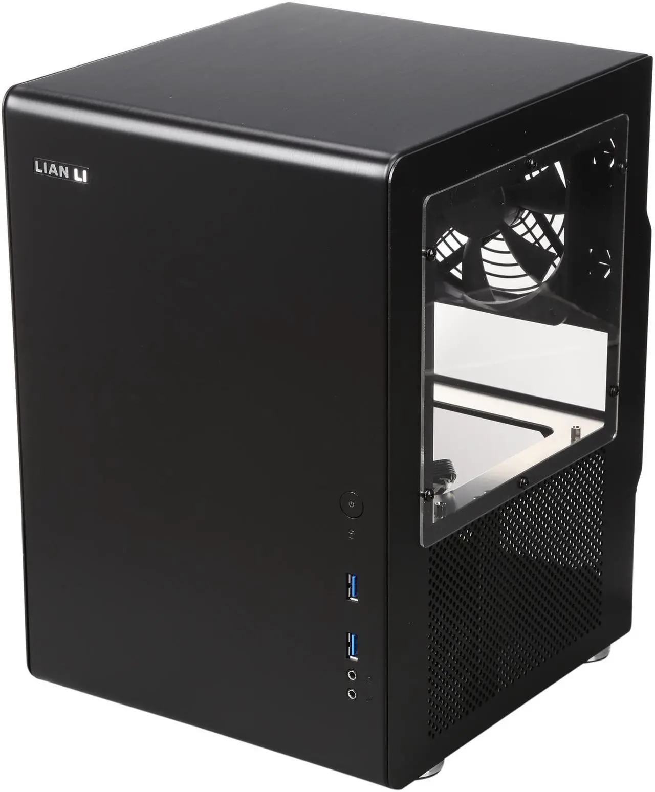 Alt view image 4 of 9 - LIAN LI PC-Q33WB Black Aluminum Mini-ITX Tower Computer Case