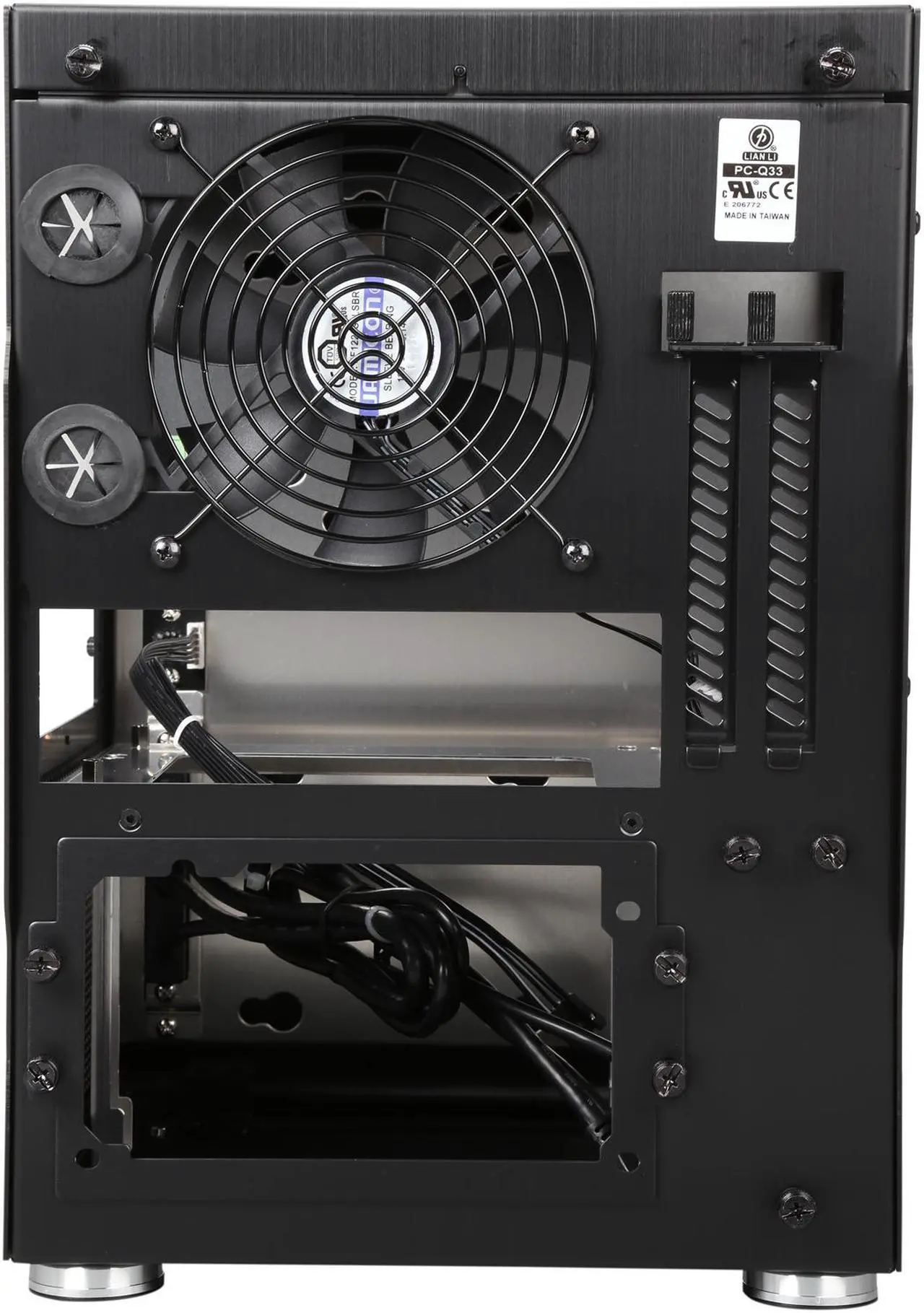 Alt view image 9 of 9 - LIAN LI PC-Q33WB Black Aluminum Mini-ITX Tower Computer Case