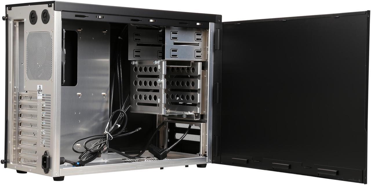 Alt view image 6 of 9 - LIAN LI PC-A56B Black Aluminum ATX Mid Tower Computer Case ATX PSU (Not Included) Power Supply