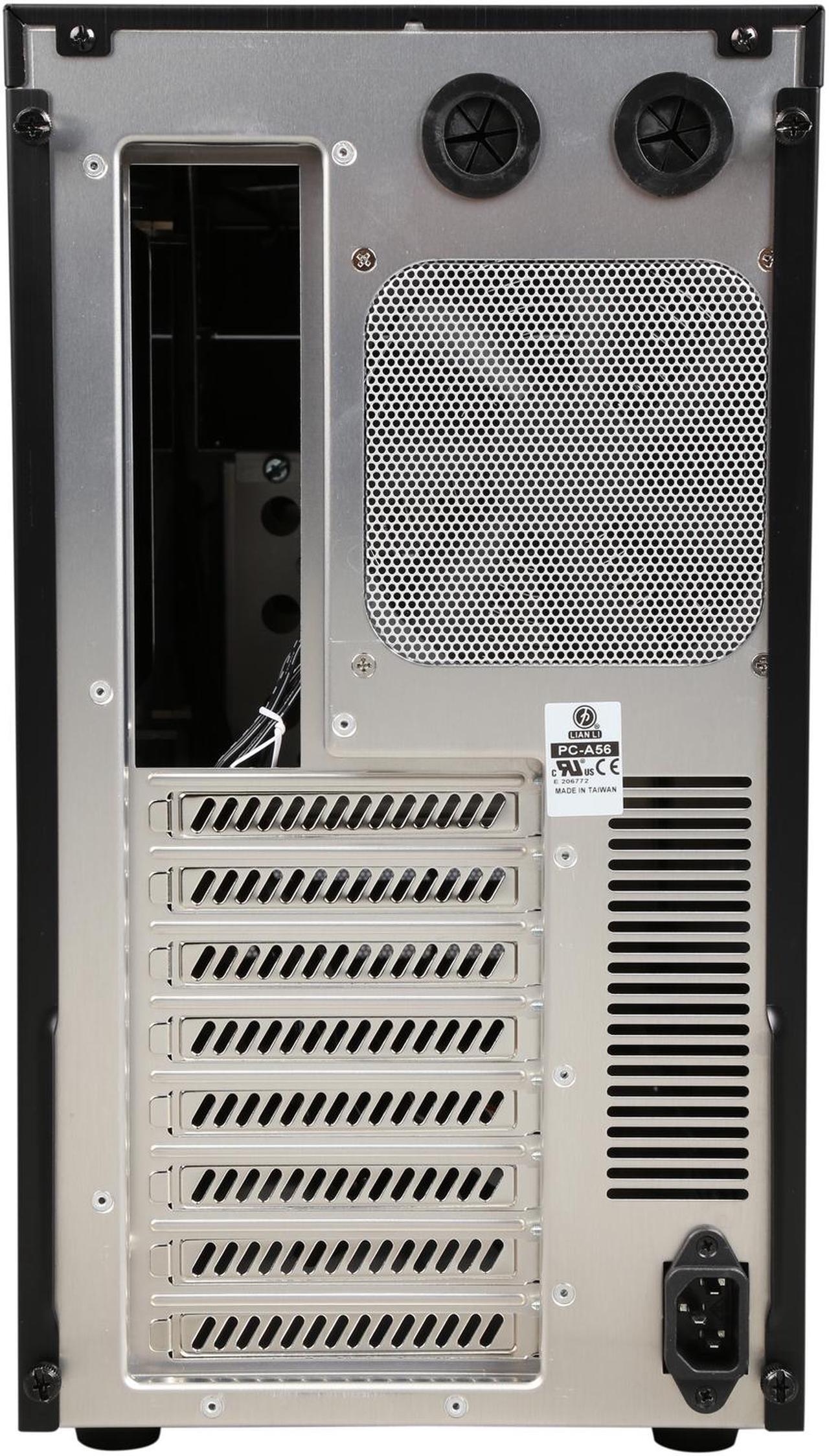 Alt view image 9 of 9 - LIAN LI PC-A56B Black Aluminum ATX Mid Tower Computer Case ATX PSU (Not Included) Power Supply