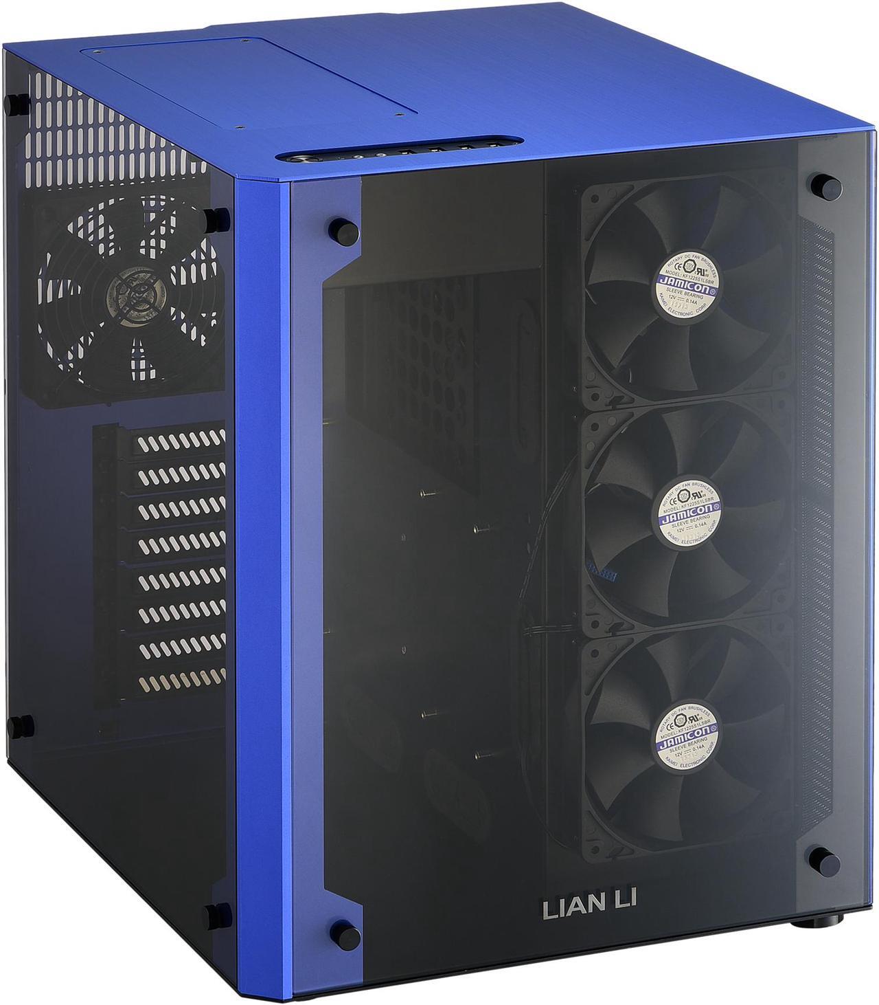 Main image of LIAN LI PC-O8WBU Blue Aluminum ,and Tempered glass Computer Case