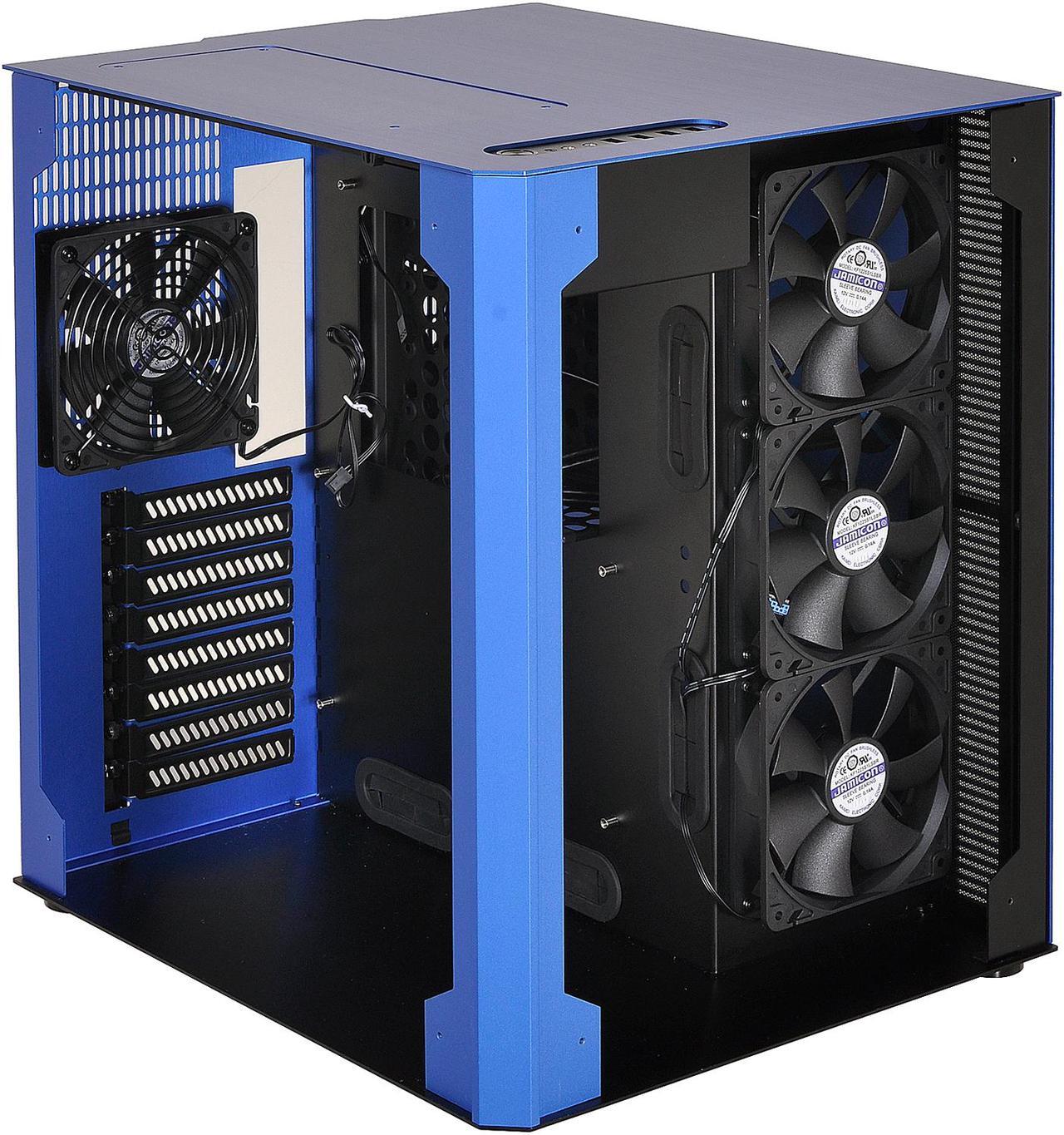 Alt view image 2 of 8 - LIAN LI PC-O8WBU Blue Aluminum ,and Tempered glass Computer Case