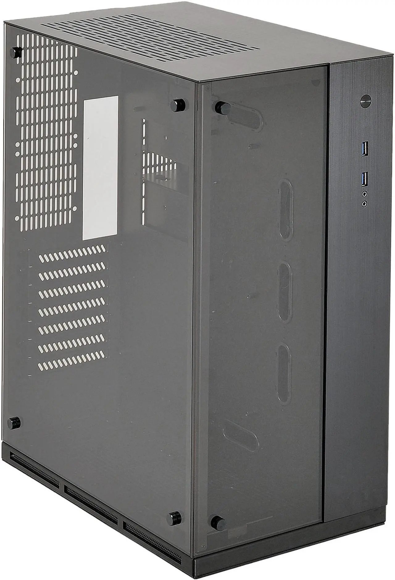 Main image of LIAN LI PC-O10WX Black Aluminum / Tempered Glass ATX Super Tower Computer Case SFX PSU (Optional) Power Supply