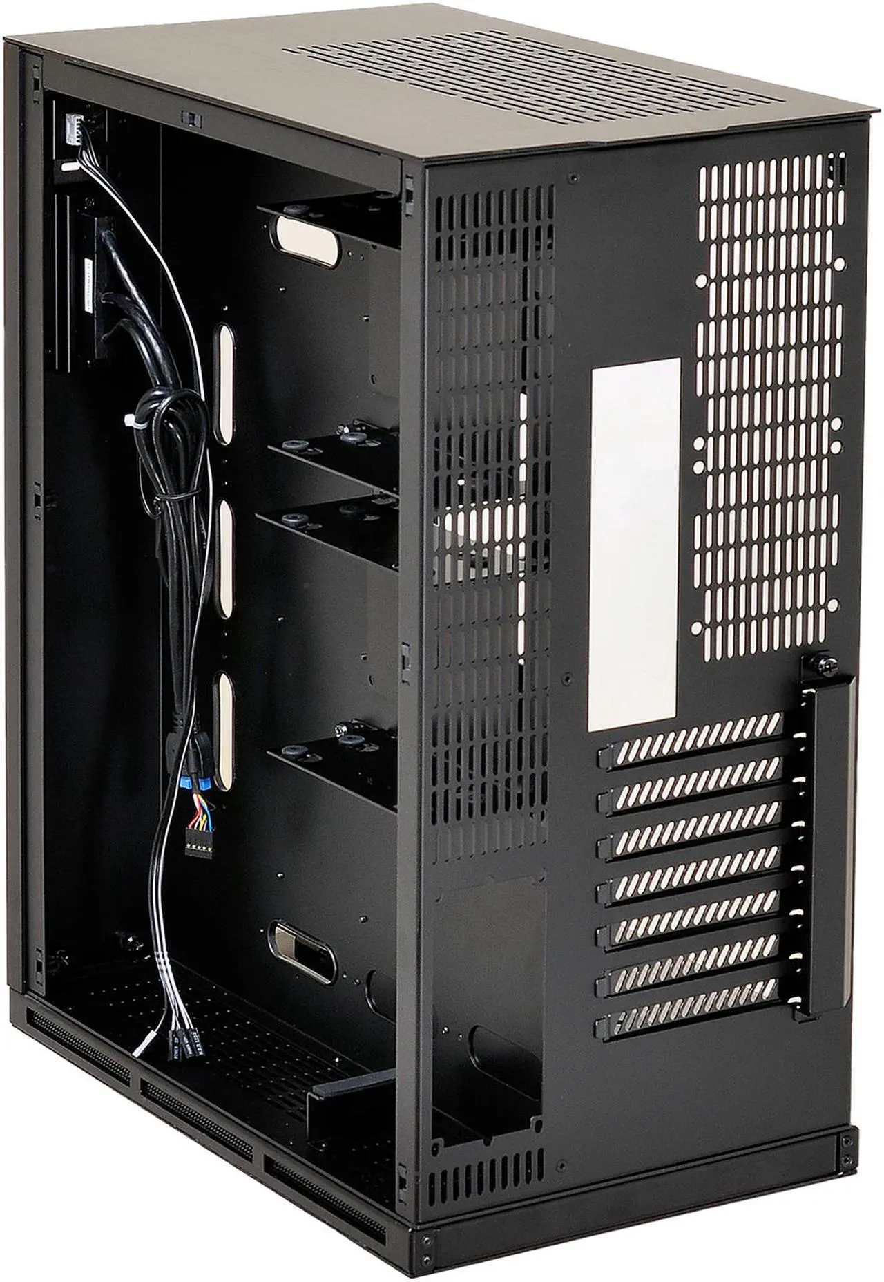 Alt view image 8 of 8 - LIAN LI PC-O10WX Black Aluminum / Tempered Glass ATX Super Tower Computer Case SFX PSU (Optional) Power Supply