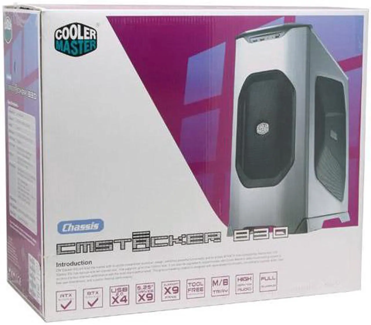 Alt view image 17 of 17 - COOLER MASTER Stacker 830 RC-830-SSN3-GP Silver Aluminum ATX Full Tower Computer Case