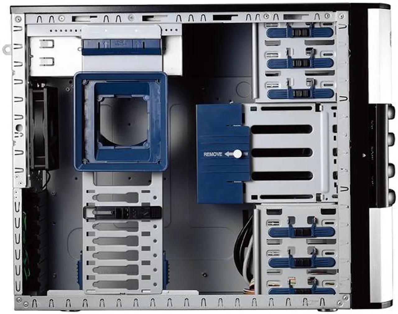 Alt view image 6 of 8 - COOLER MASTER iTower RC-930-SKN1-GP Silver SECC Body, Aluminum Bezel with Hot-Swappable Drive Bays ATX Mid Tower Computer Case