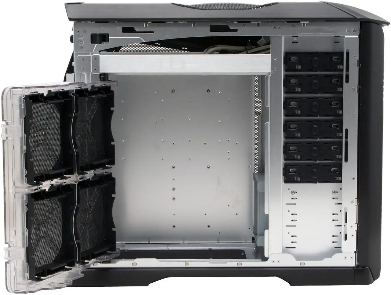 Alt view image 11 of 19 - Cooler Master Stacker RC-832-KKN1-GP Black Aluminum ATX Full Tower Computer Case