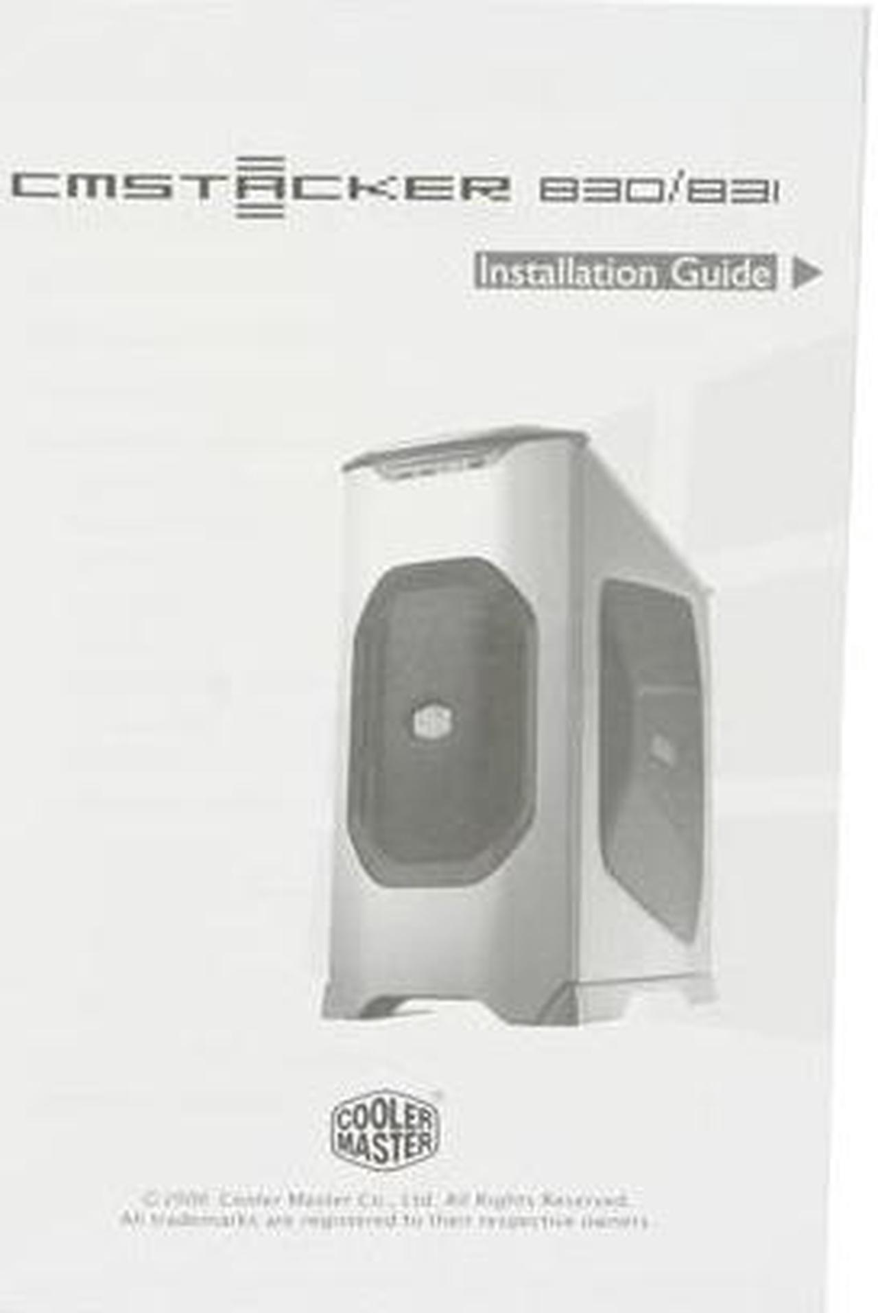 Alt view image 18 of 20 - Cooler Master Stacker 830 Evolution RC-830-KKN3-GP Black Aluminum ATX Full Tower Computer Case