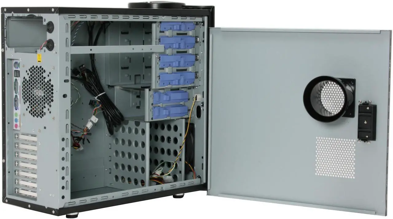 Alt view image 11 of 16 - Cooler Master Mystique RC-632S-KKN1-GP Black Aluminum/ SECC ATX Mid Tower Computer Case