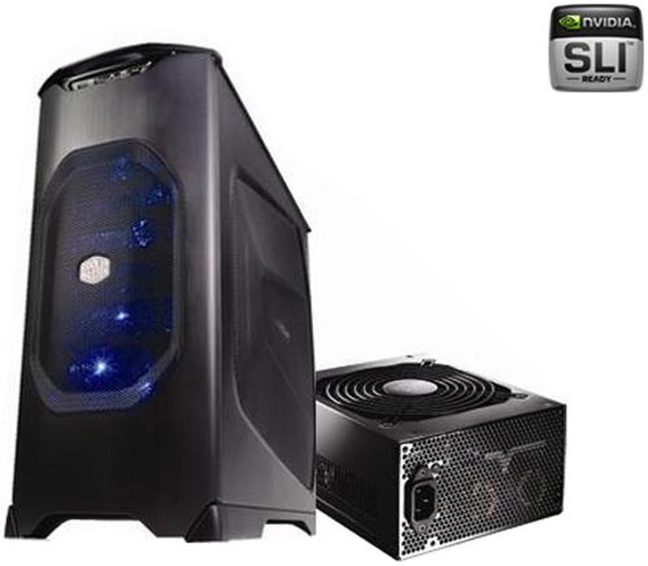 Cooler Master Stacker 830 Evolution RC-830-KKR3-GP Black Aluminum ATX Full Tower Computer Case Real Power Pro 1000W Power Supply