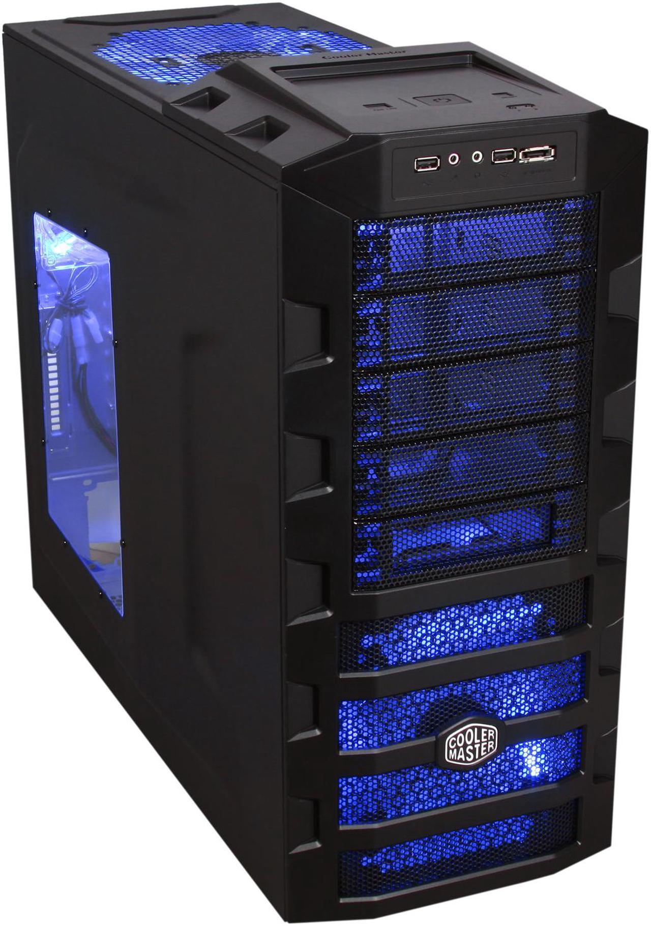 COOLER MASTER HAF 922 BLUE RC-922M-KWN2-GP Black ATX Mid Tower Computer Case with Side window