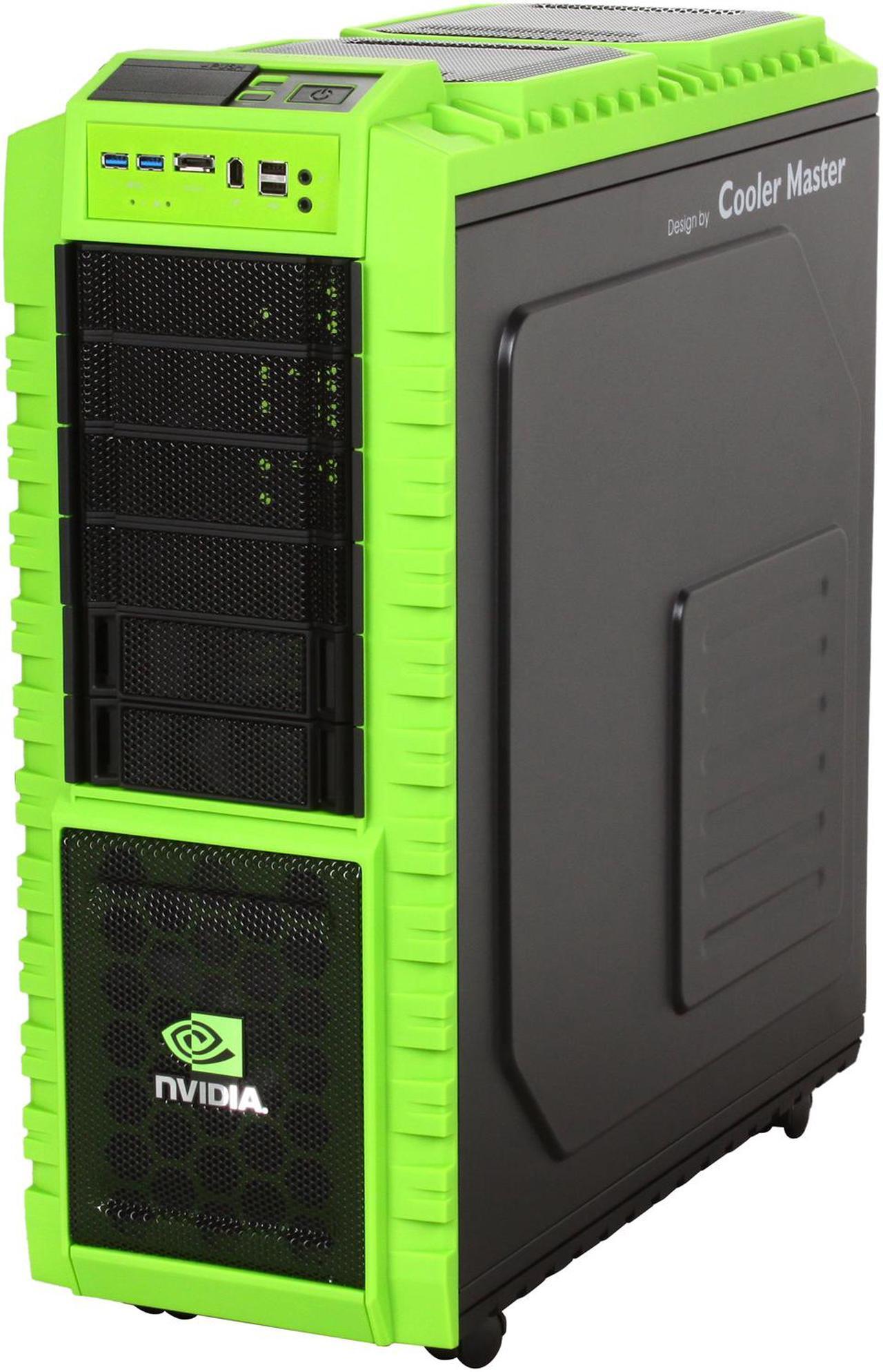 Alt view image 3 of 10 - Cooler Master HAF X nVidia Edition NV-942-KKN1 Green Steel / Plastic ATX Full Tower Computer Case